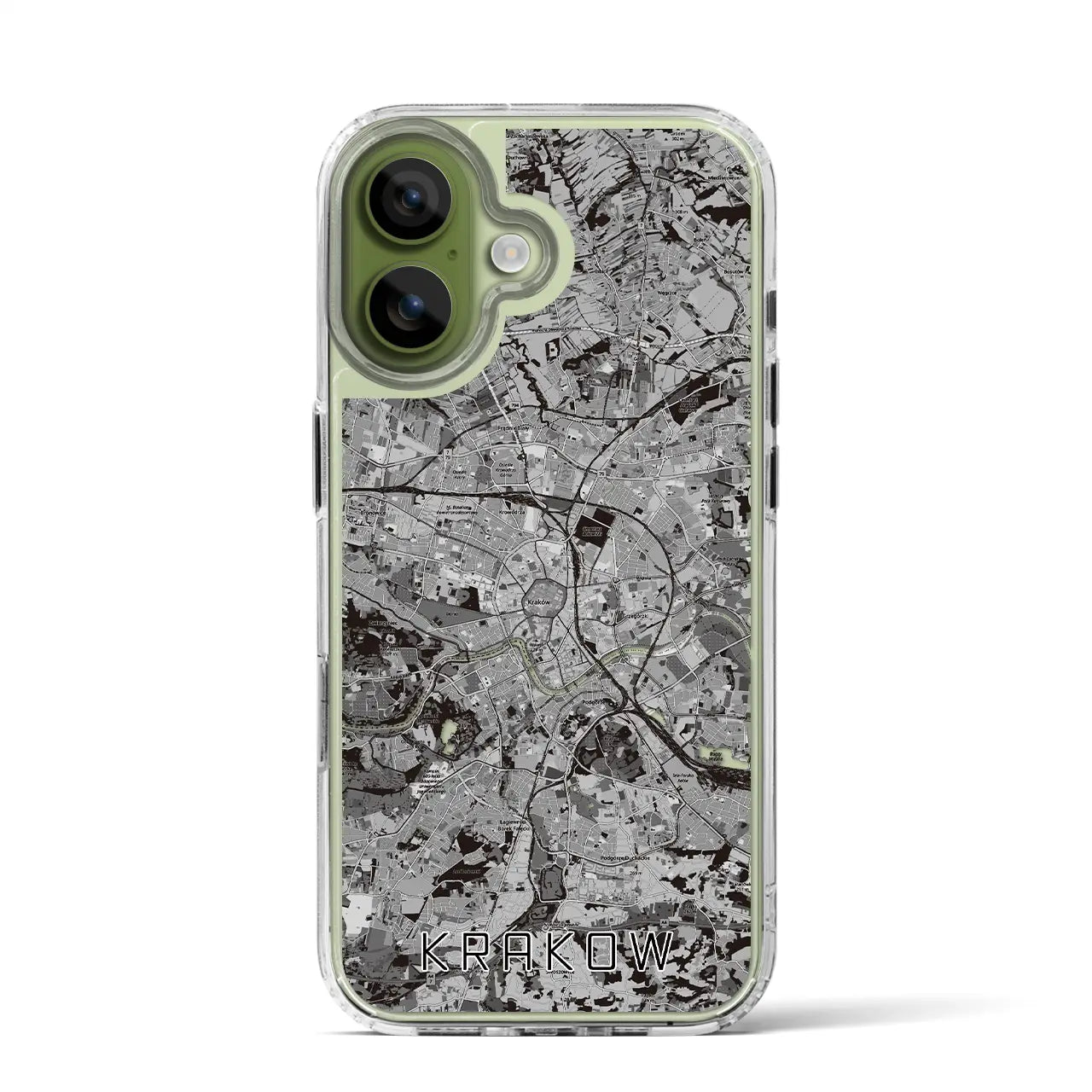 【クラクフ(ポーランド)】地図柄iPhoneケース(MagSafeタイプ)