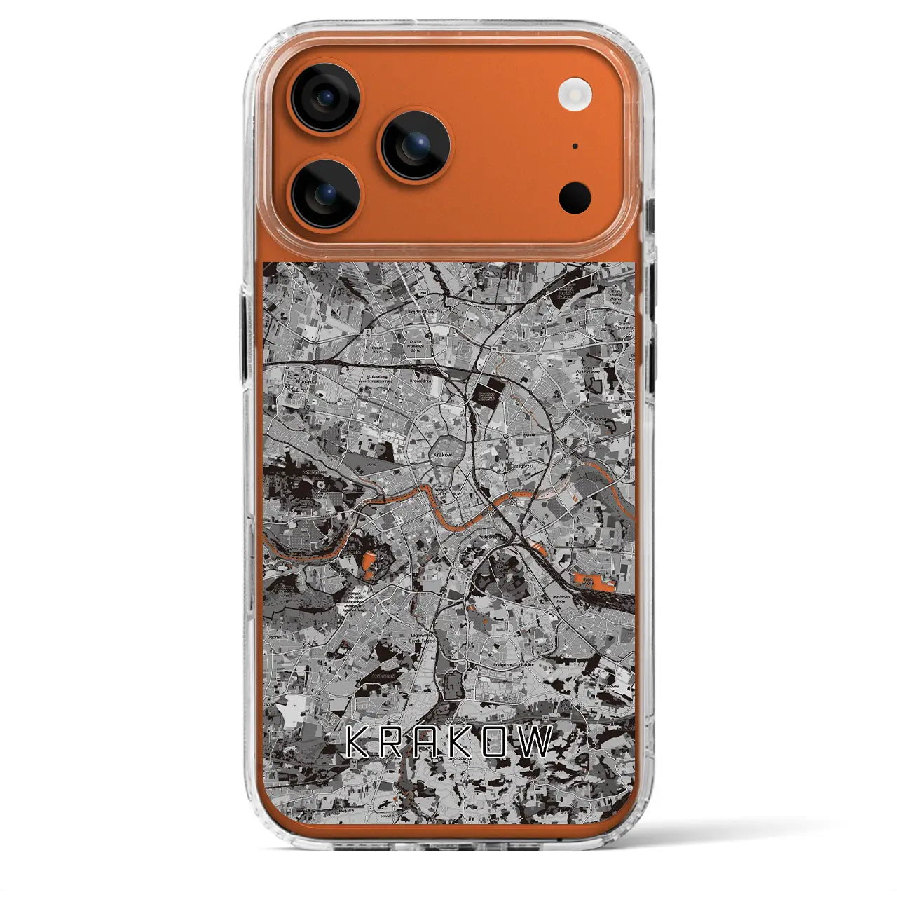 【クラクフ(ポーランド)】地図柄iPhoneケース(MagSafeタイプ)