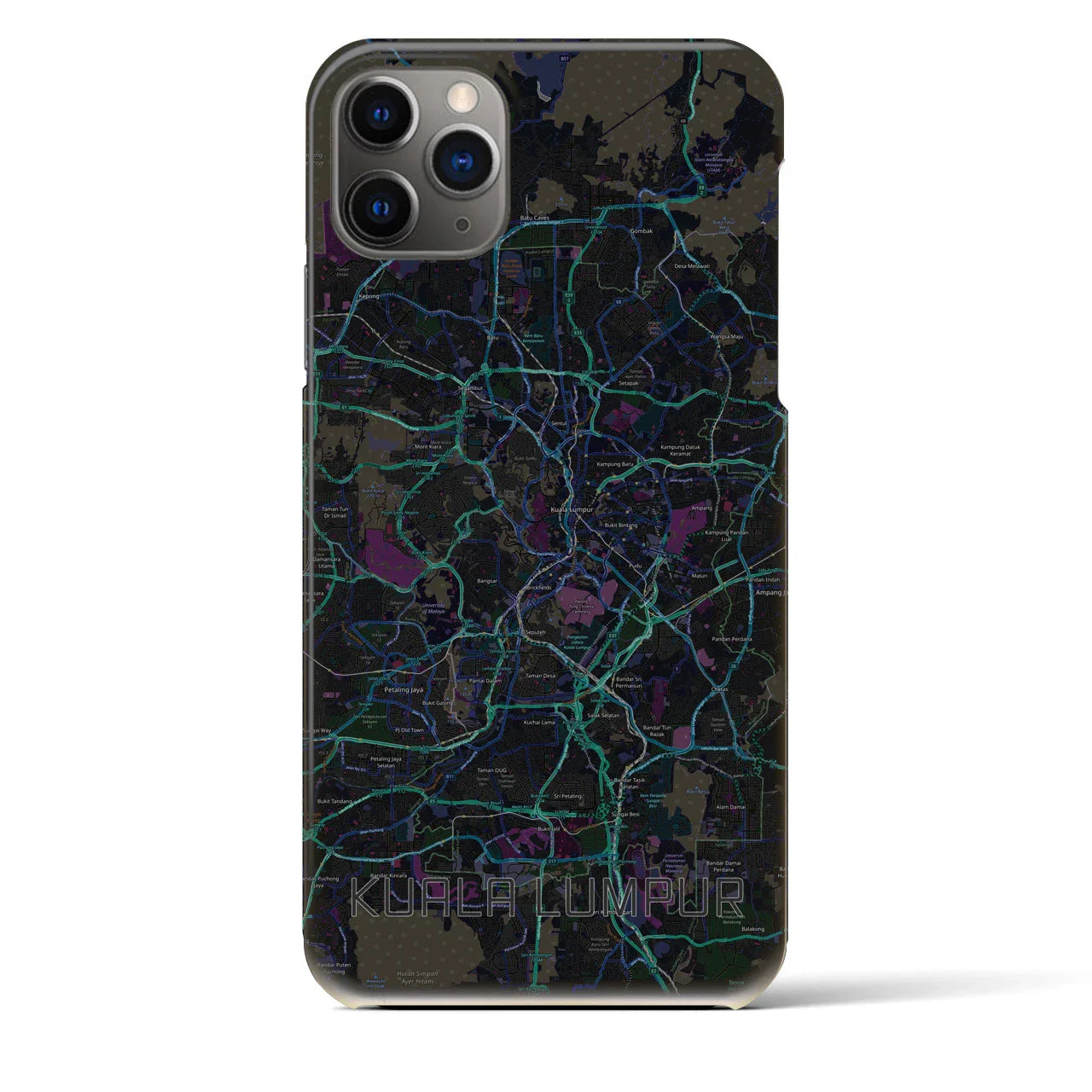 【クアラルンプール(マレーシア)】地図柄iPhoneケース(バックカバータイプ)