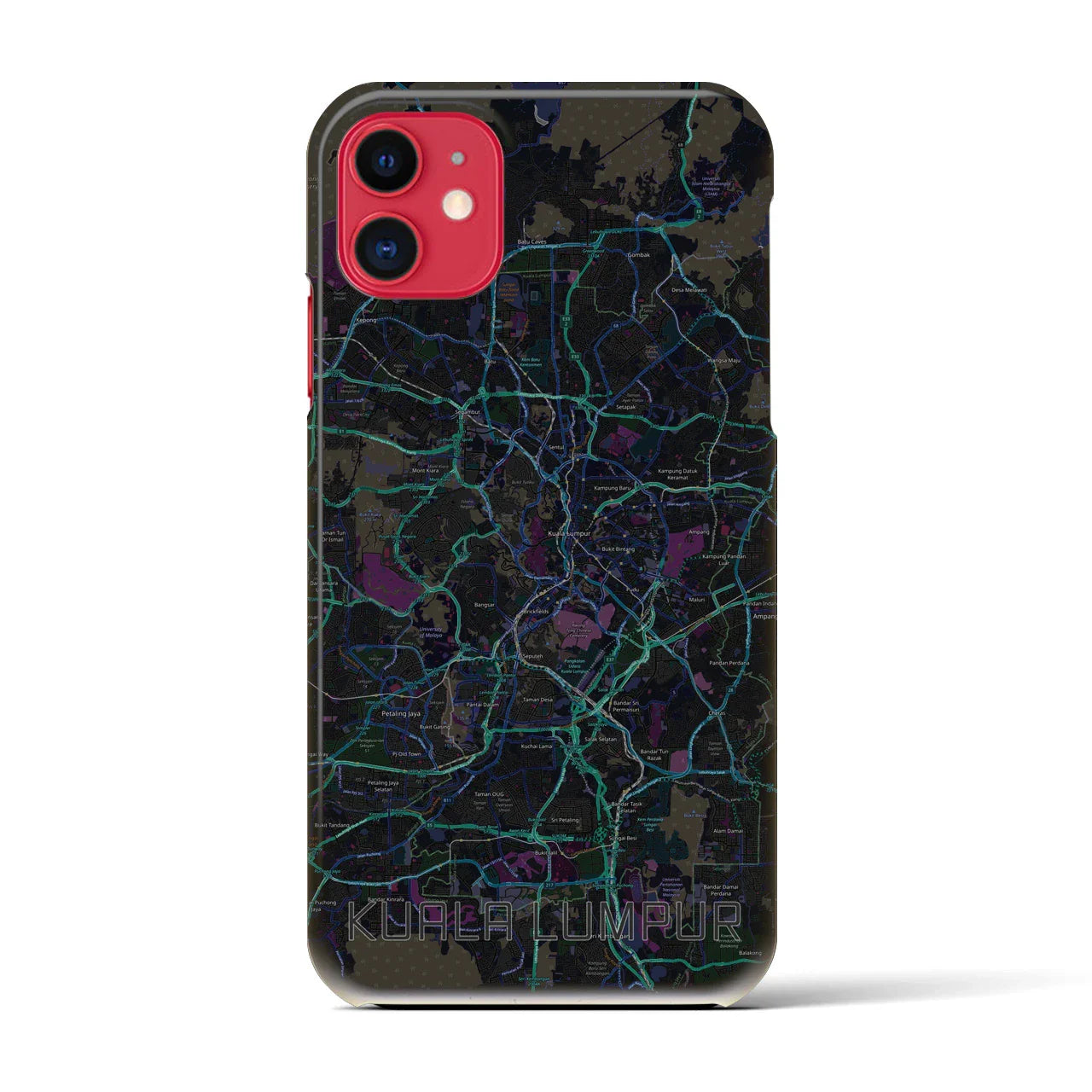 【クアラルンプール(マレーシア)】地図柄iPhoneケース(バックカバータイプ)