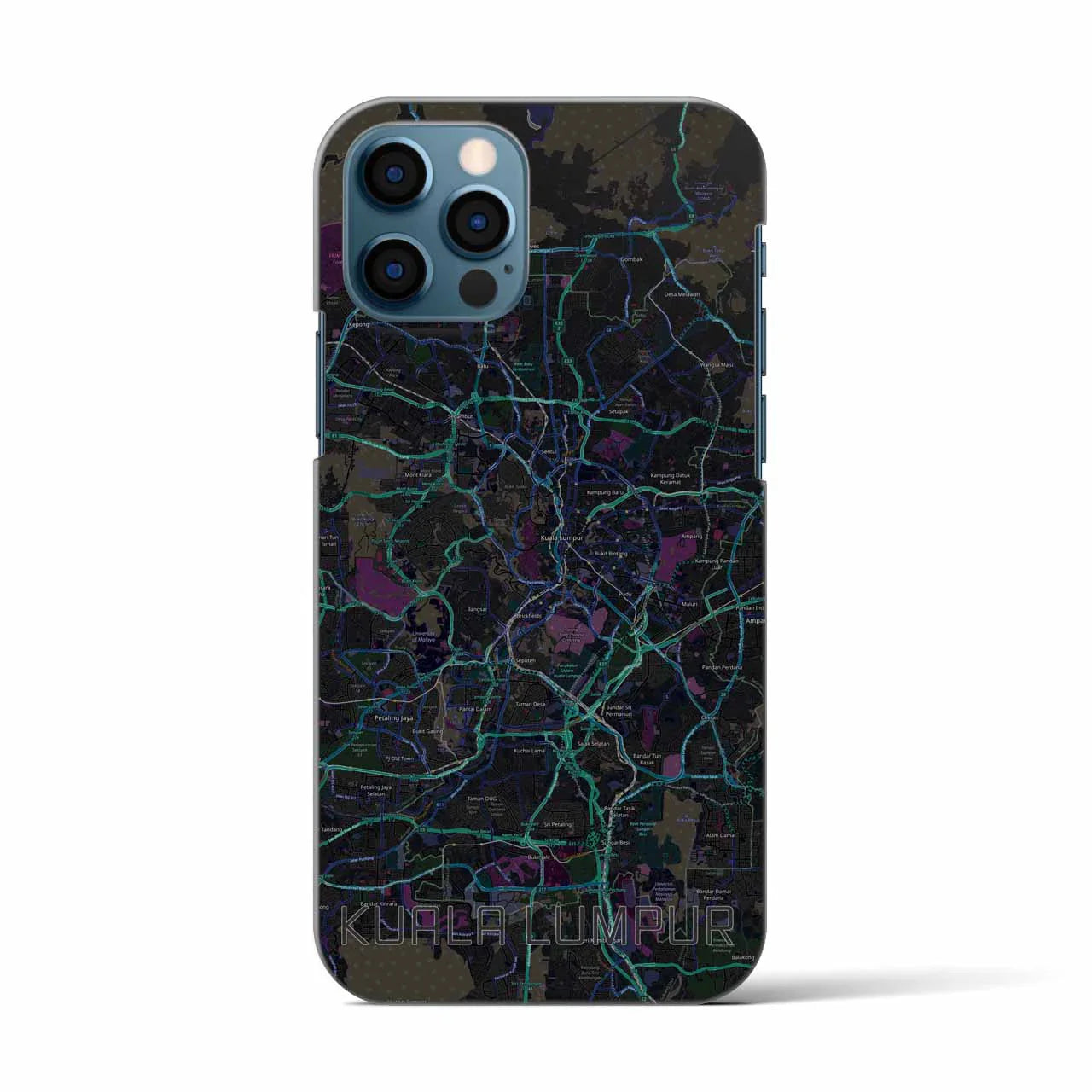 【クアラルンプール(マレーシア)】地図柄iPhoneケース(バックカバータイプ)
