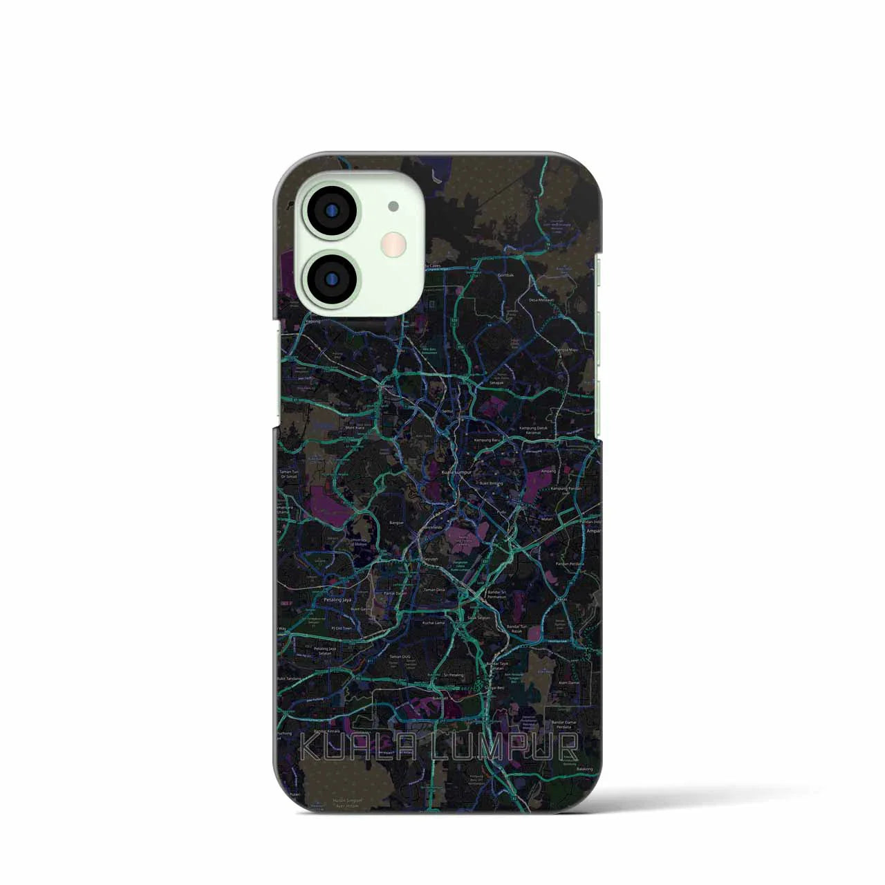 【クアラルンプール(マレーシア)】地図柄iPhoneケース(バックカバータイプ)
