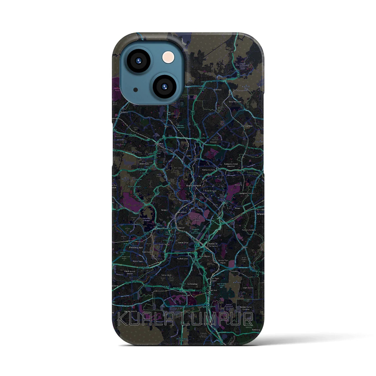 【クアラルンプール(マレーシア)】地図柄iPhoneケース(バックカバータイプ)