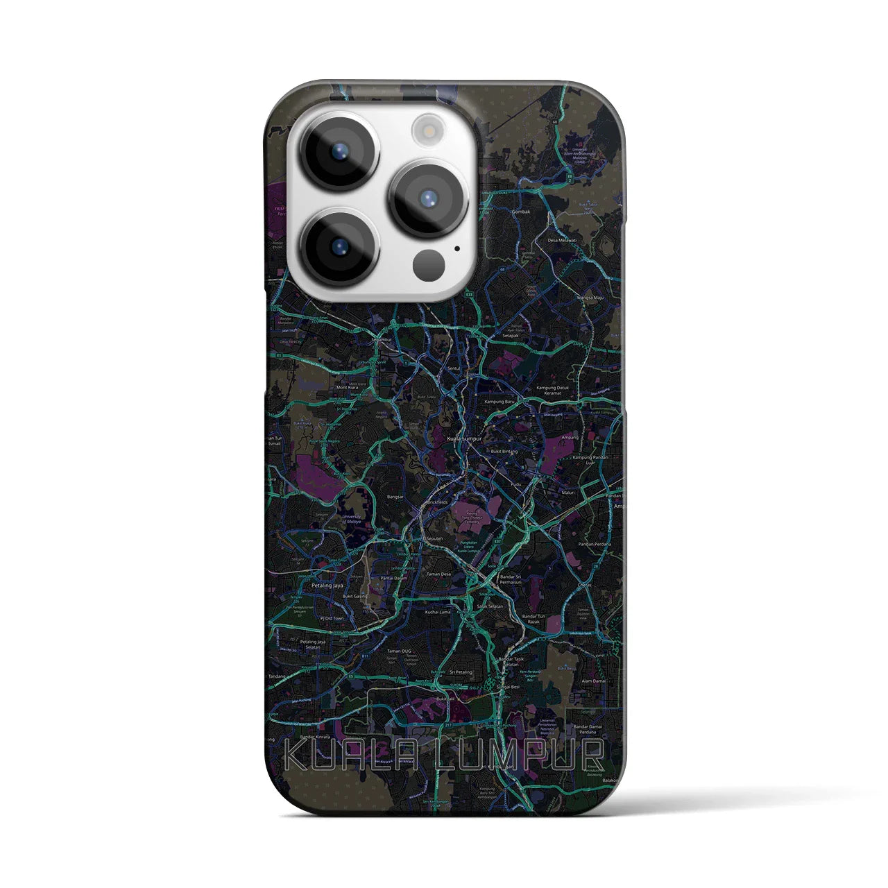 【クアラルンプール(マレーシア)】地図柄iPhoneケース(バックカバータイプ)