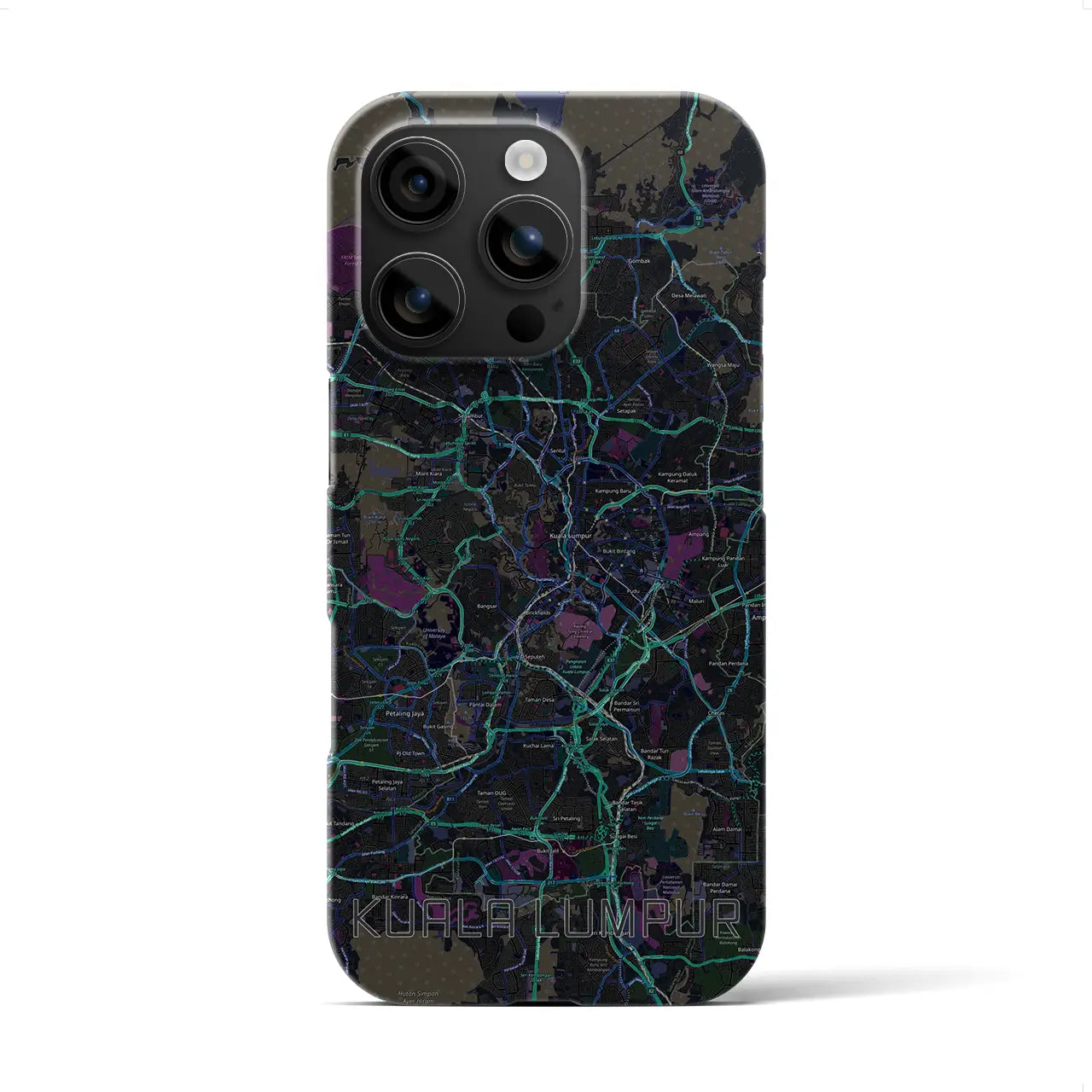 【クアラルンプール(マレーシア)】地図柄iPhoneケース(バックカバータイプ)