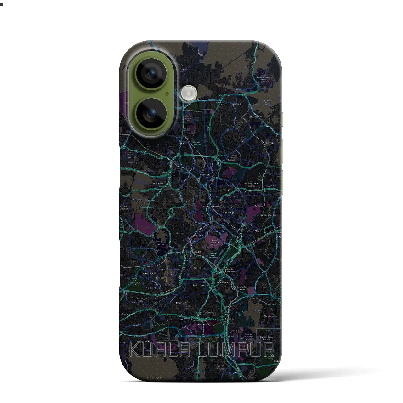 【クアラルンプール(マレーシア)】地図柄iPhoneケース(バックカバータイプ)