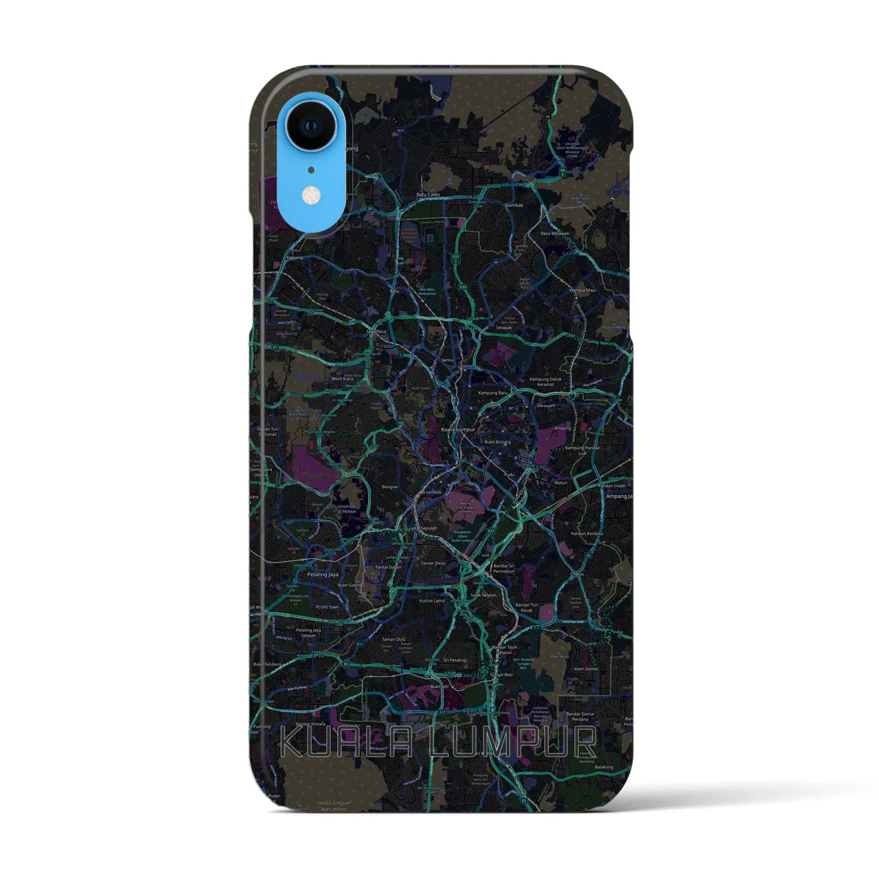 【クアラルンプール(マレーシア)】地図柄iPhoneケース(バックカバータイプ)