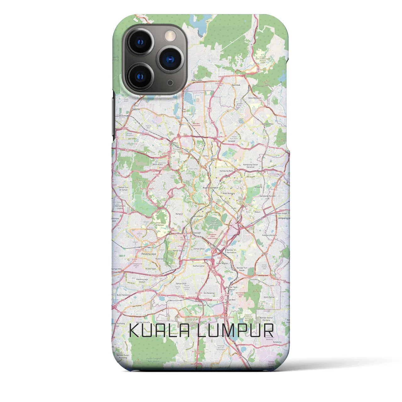 【クアラルンプール(マレーシア)】地図柄iPhoneケース(バックカバータイプ)