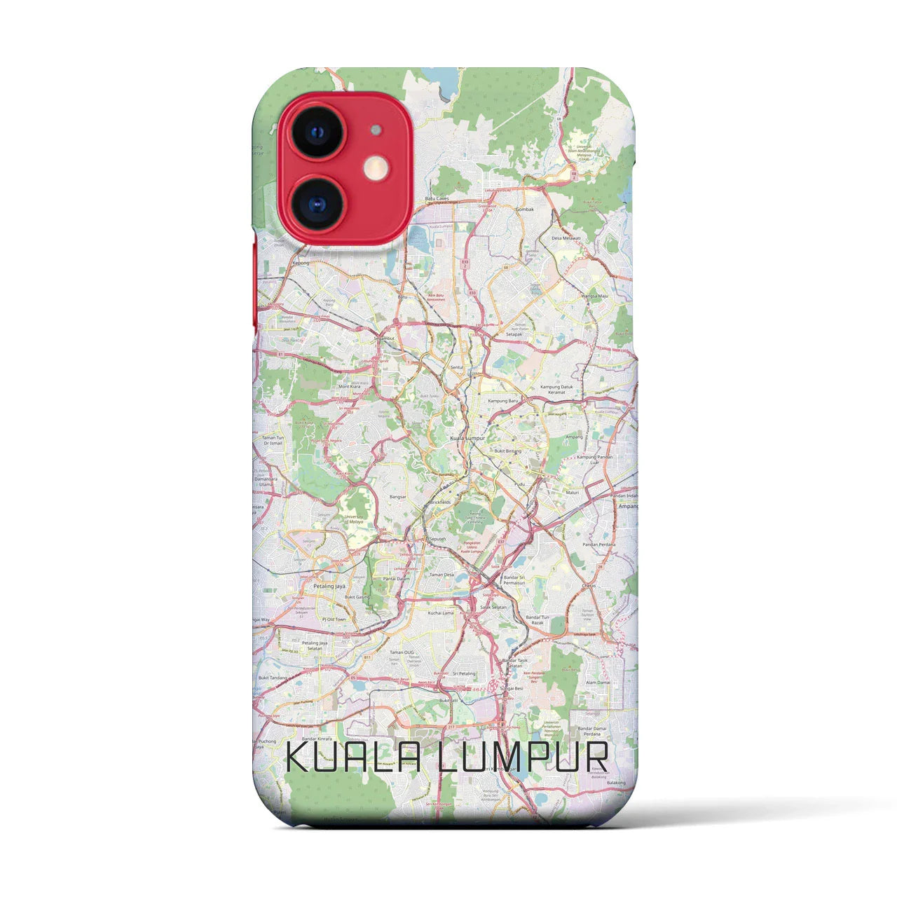 【クアラルンプール(マレーシア)】地図柄iPhoneケース(バックカバータイプ)