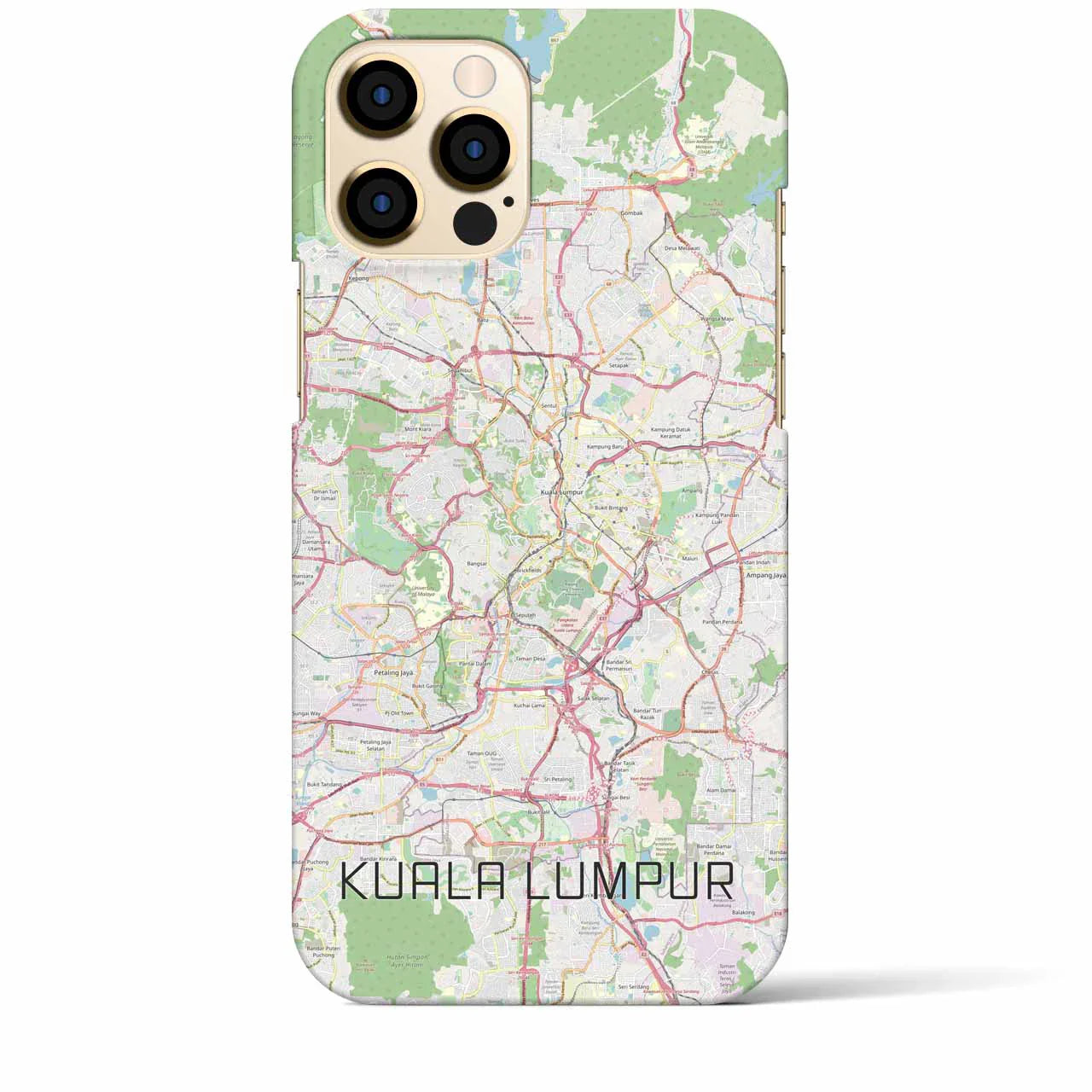 【クアラルンプール(マレーシア)】地図柄iPhoneケース(バックカバータイプ)