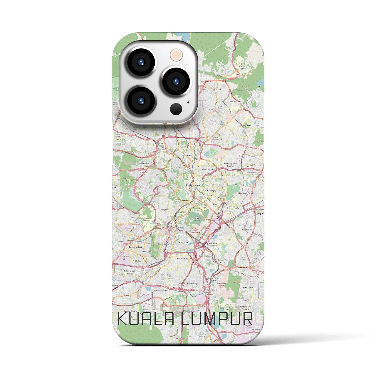 【クアラルンプール(マレーシア)】地図柄iPhoneケース(バックカバータイプ)