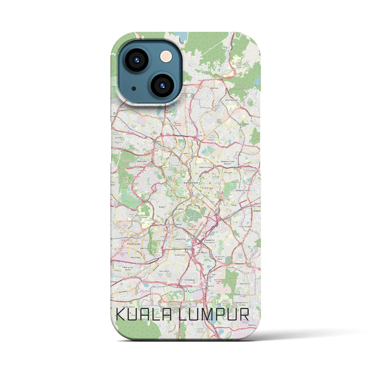 【クアラルンプール(マレーシア)】地図柄iPhoneケース(バックカバータイプ)