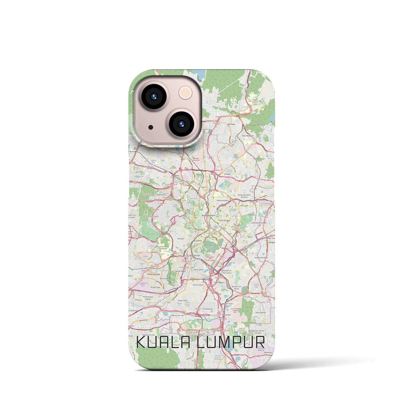 【クアラルンプール(マレーシア)】地図柄iPhoneケース(バックカバータイプ)