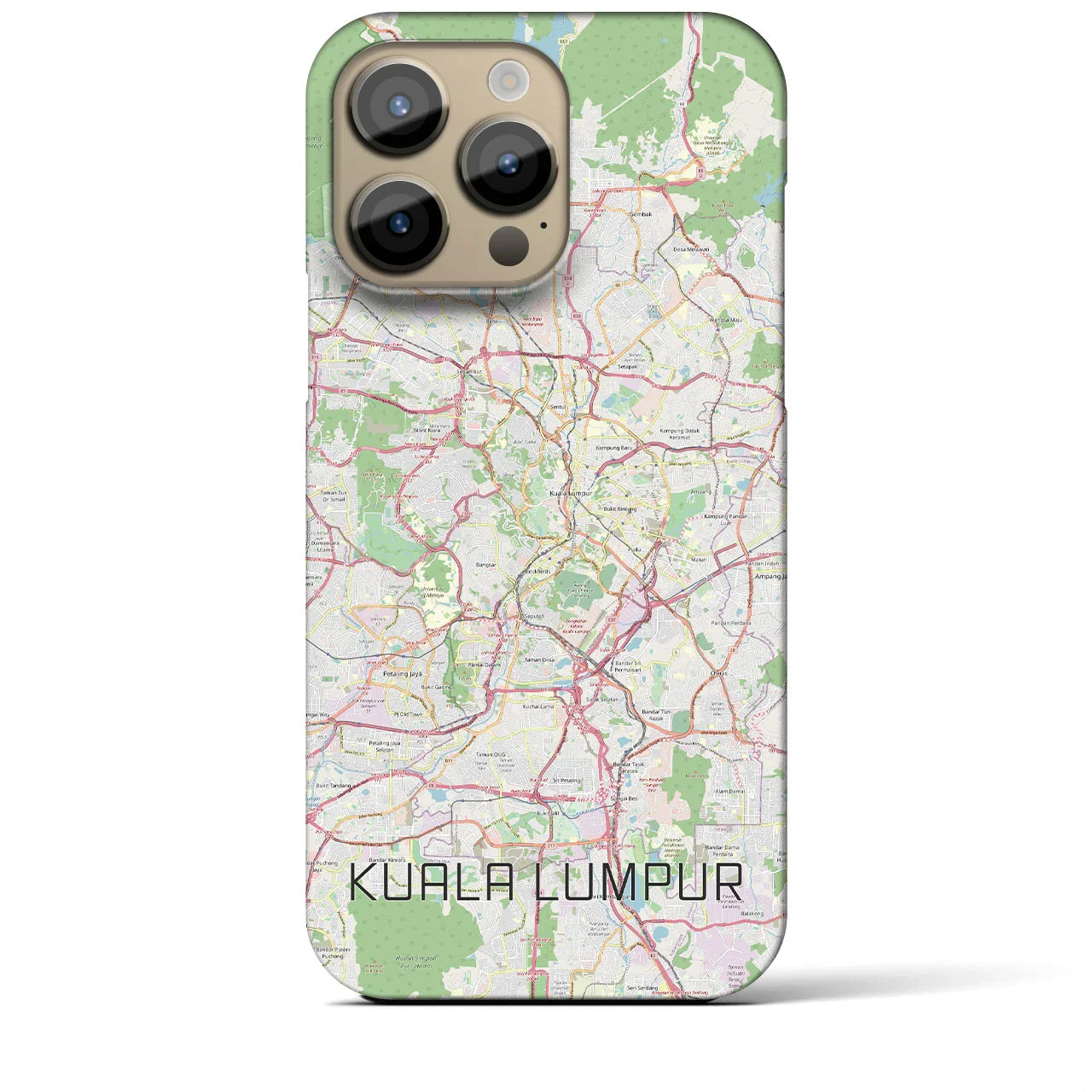 【クアラルンプール(マレーシア)】地図柄iPhoneケース(バックカバータイプ)