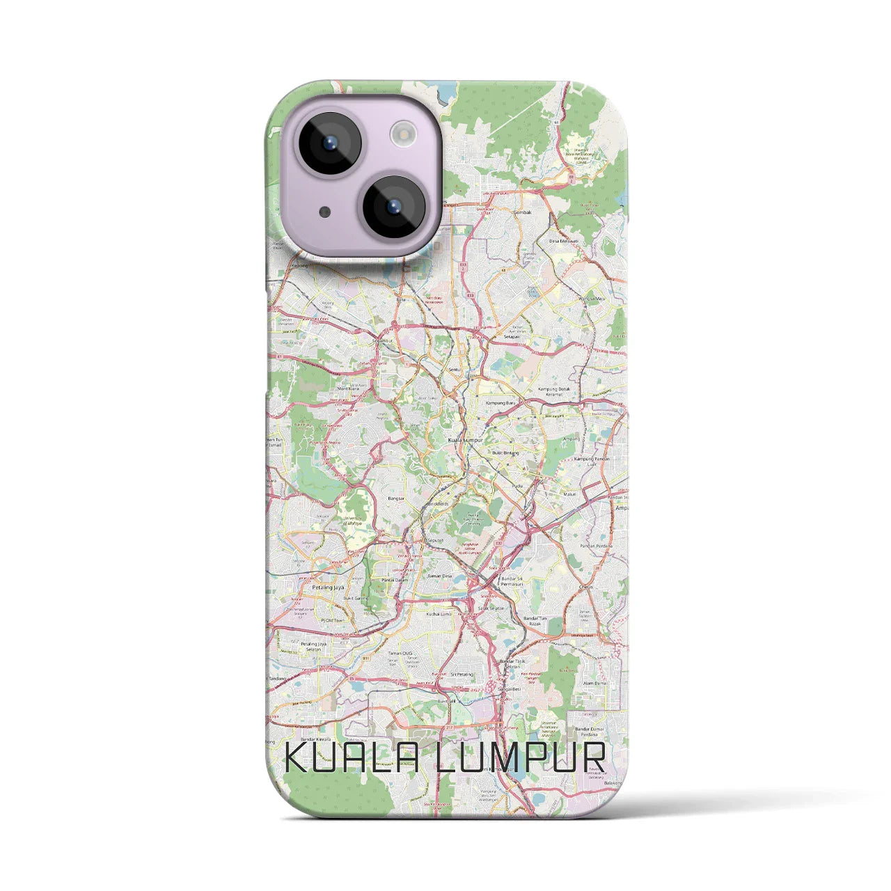 【クアラルンプール(マレーシア)】地図柄iPhoneケース(バックカバータイプ)