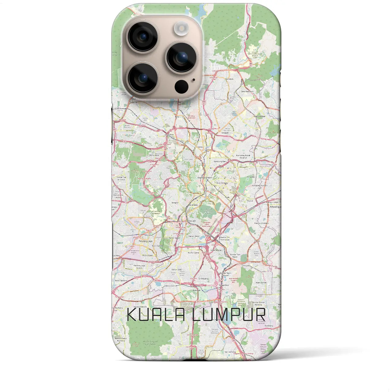 【クアラルンプール(マレーシア)】地図柄iPhoneケース(バックカバータイプ)