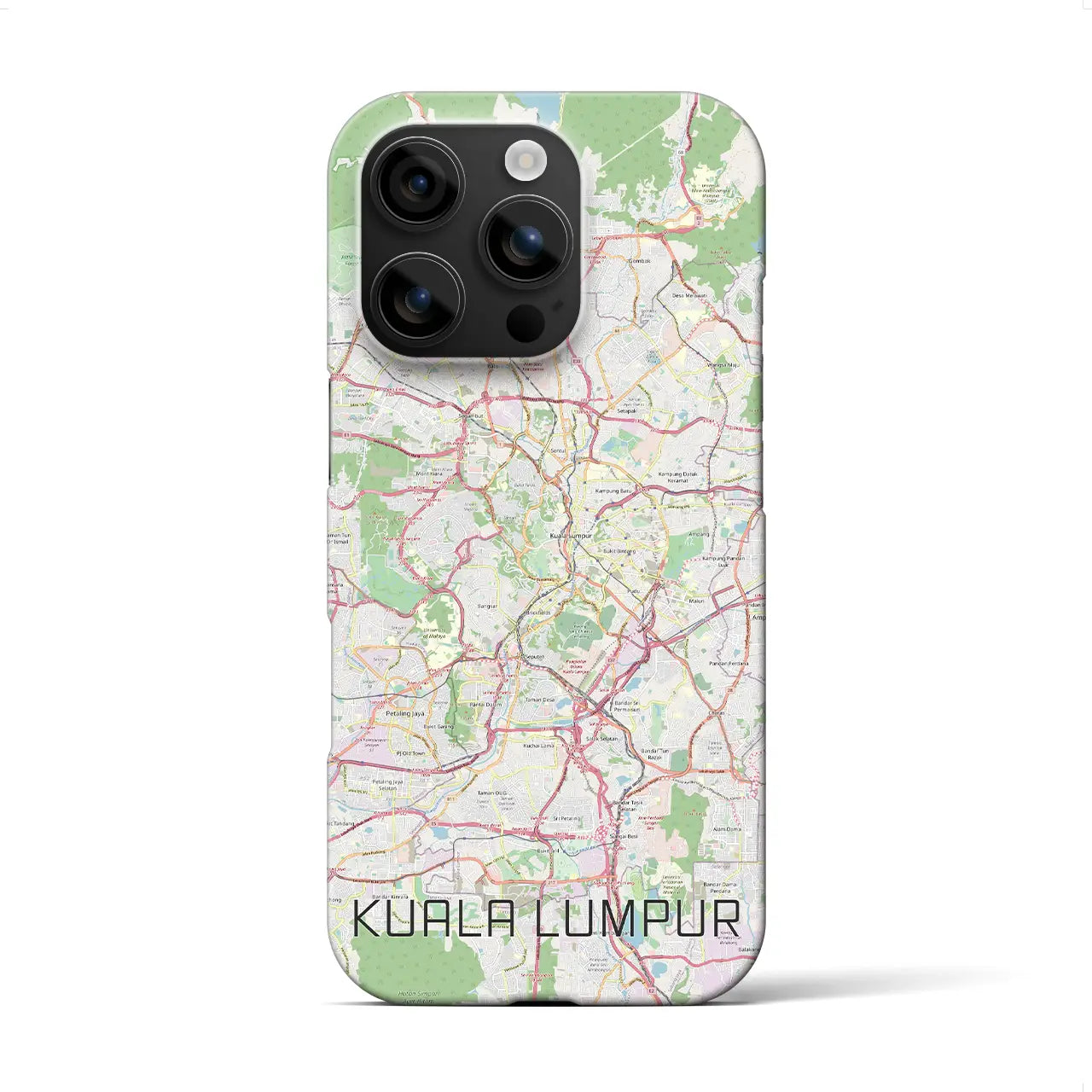 【クアラルンプール(マレーシア)】地図柄iPhoneケース(バックカバータイプ)