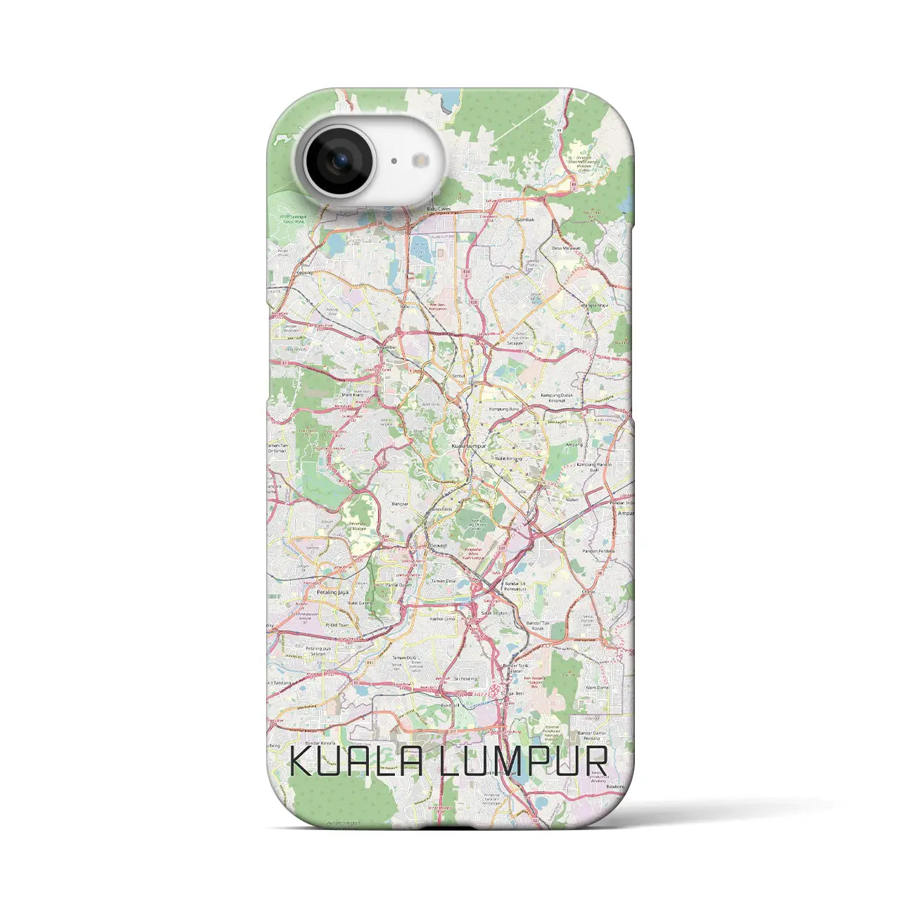 【クアラルンプール(マレーシア)】地図柄iPhoneケース(バックカバータイプ)