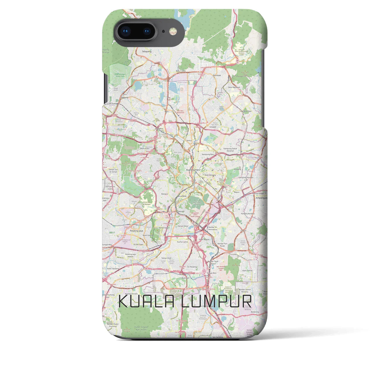 【クアラルンプール(マレーシア)】地図柄iPhoneケース(バックカバータイプ)