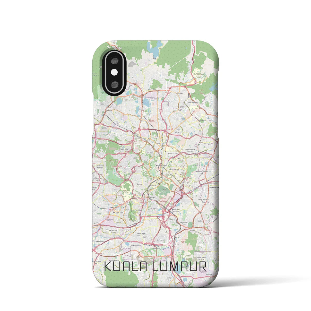【クアラルンプール(マレーシア)】地図柄iPhoneケース(バックカバータイプ)