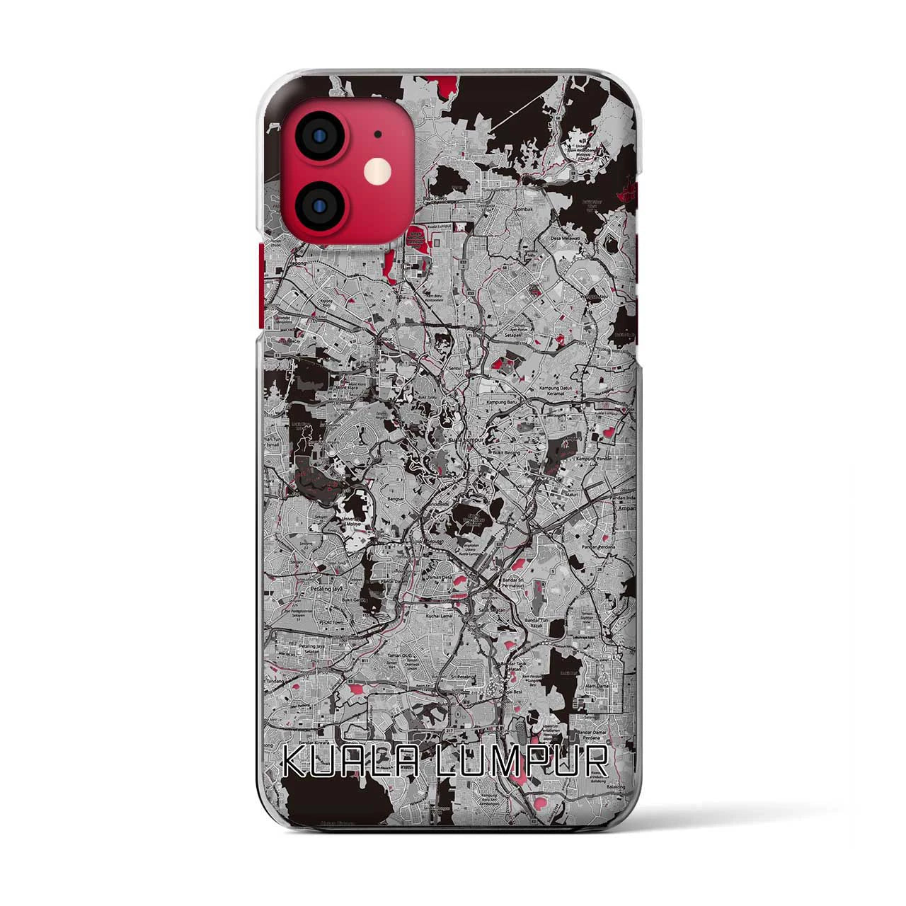【クアラルンプール(マレーシア)】地図柄iPhoneケース(クリアタイプ)