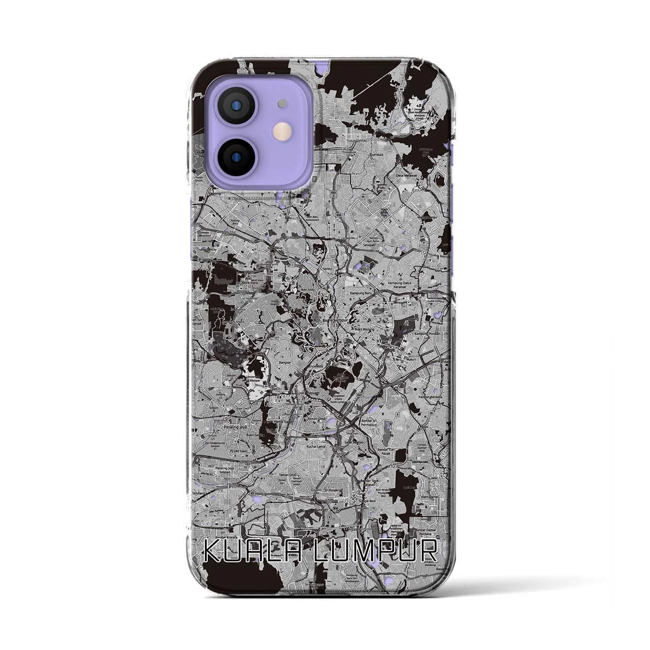 【クアラルンプール(マレーシア)】地図柄iPhoneケース(クリアタイプ)