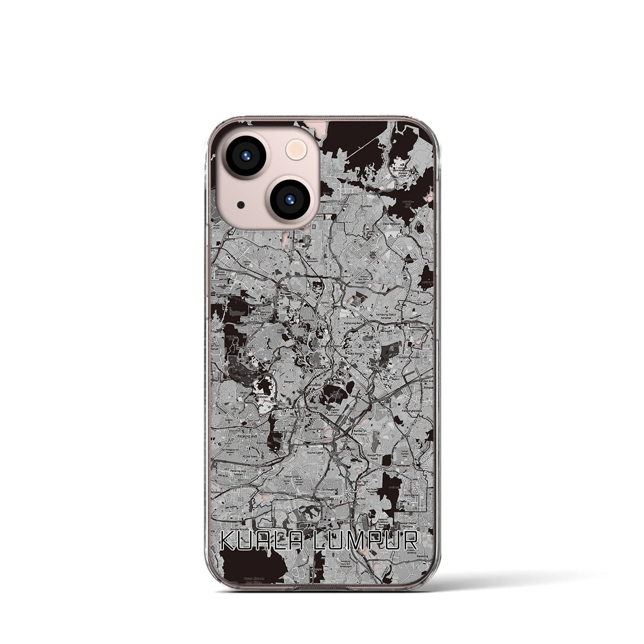 【クアラルンプール(マレーシア)】地図柄iPhoneケース(クリアタイプ)