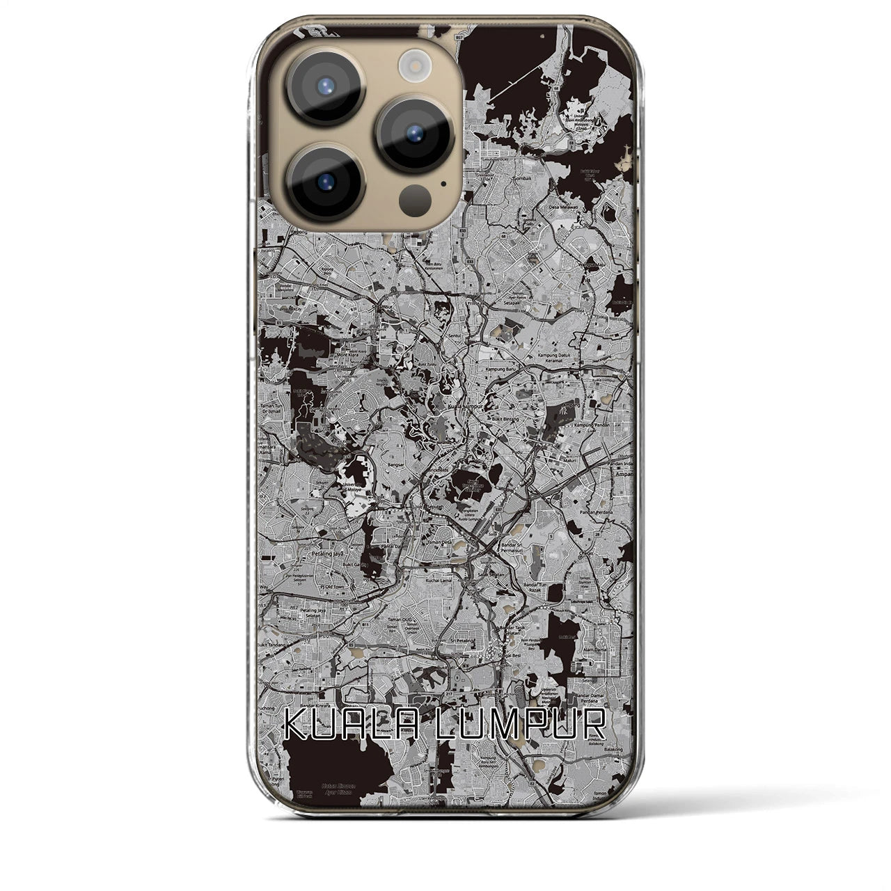 【クアラルンプール(マレーシア)】地図柄iPhoneケース(クリアタイプ)
