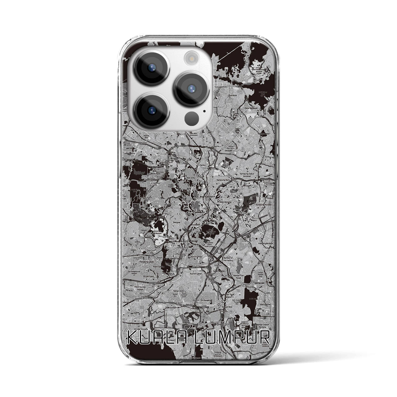 【クアラルンプール(マレーシア)】地図柄iPhoneケース(クリアタイプ)