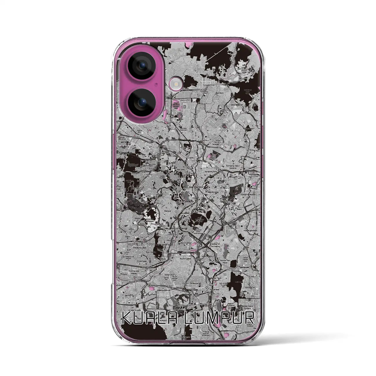 【クアラルンプール(マレーシア)】地図柄iPhoneケース(クリアタイプ)