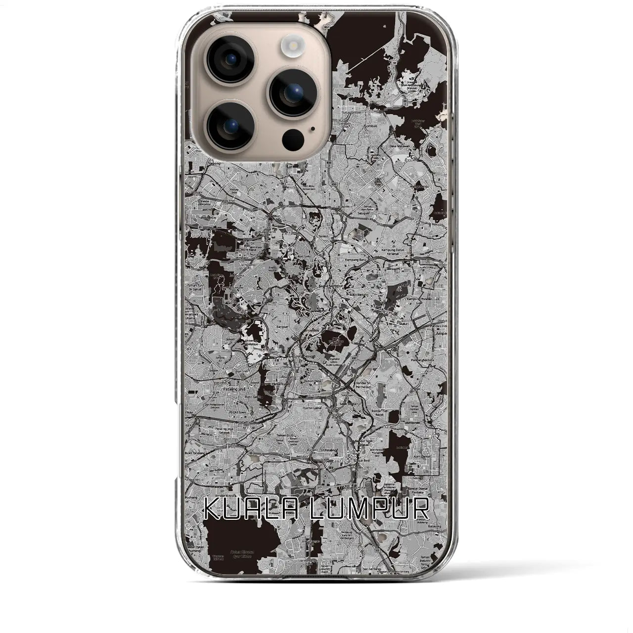 【クアラルンプール(マレーシア)】地図柄iPhoneケース(クリアタイプ)