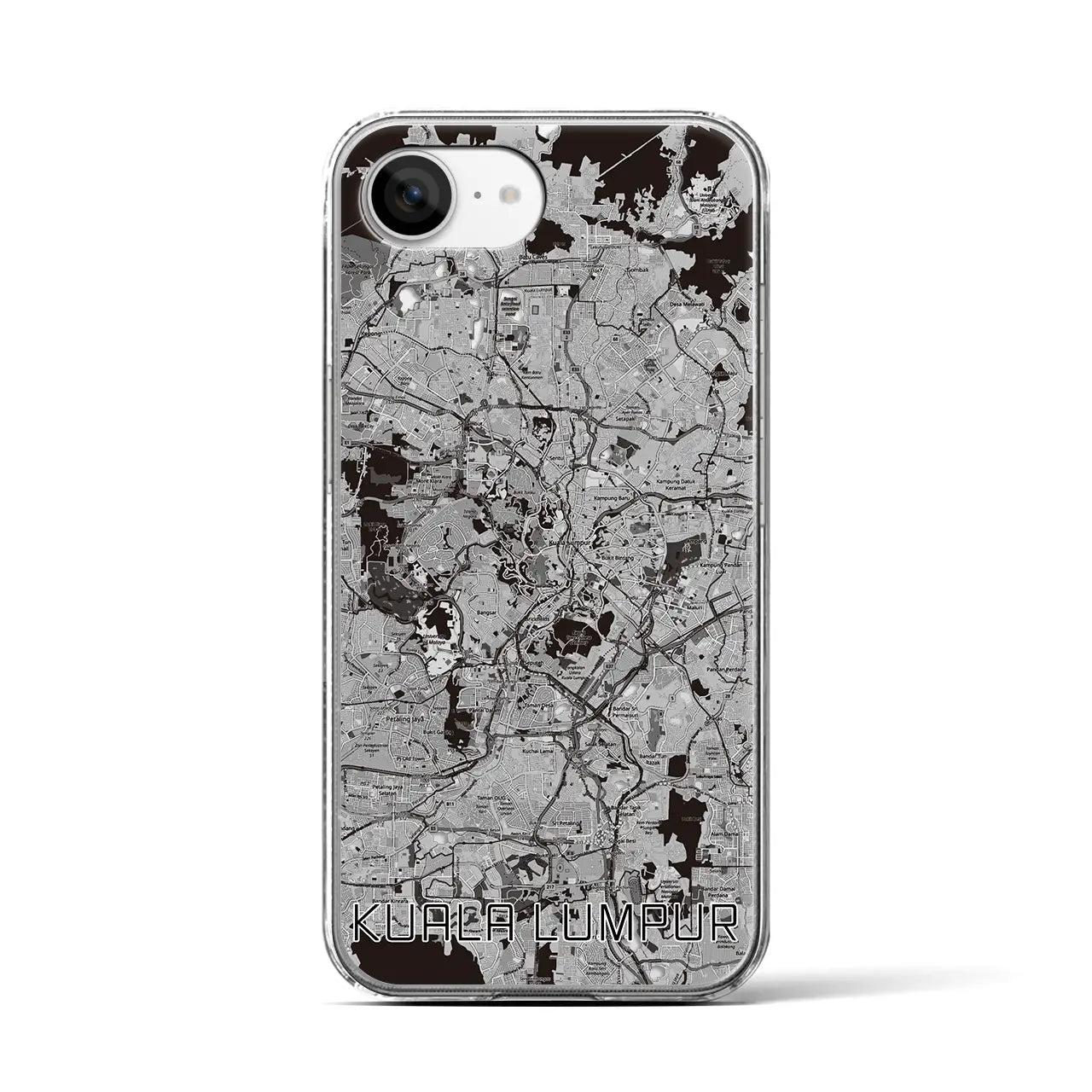 【クアラルンプール(マレーシア)】地図柄iPhoneケース(クリアタイプ)