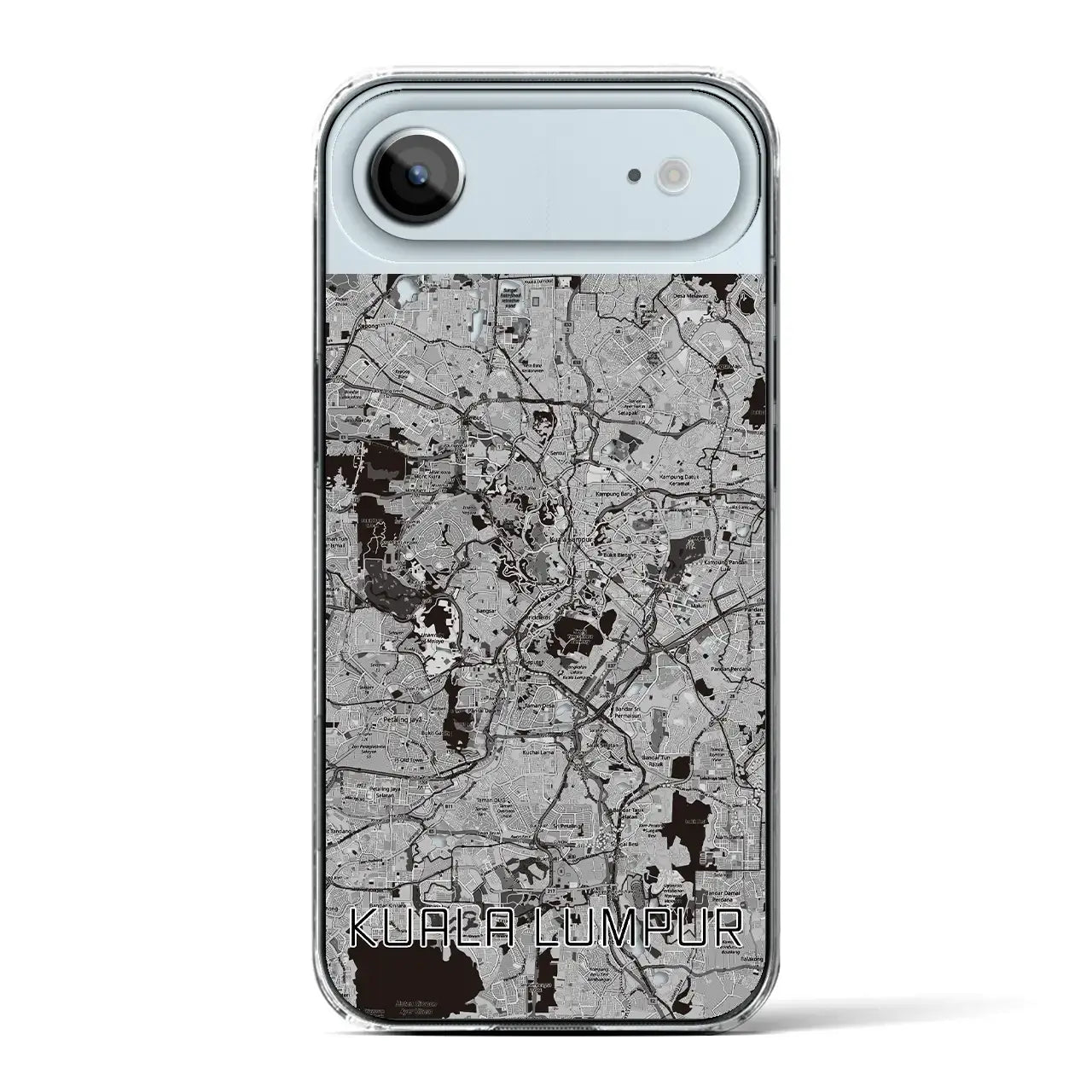 【クアラルンプール(マレーシア)】地図柄iPhoneケース(クリアタイプ)