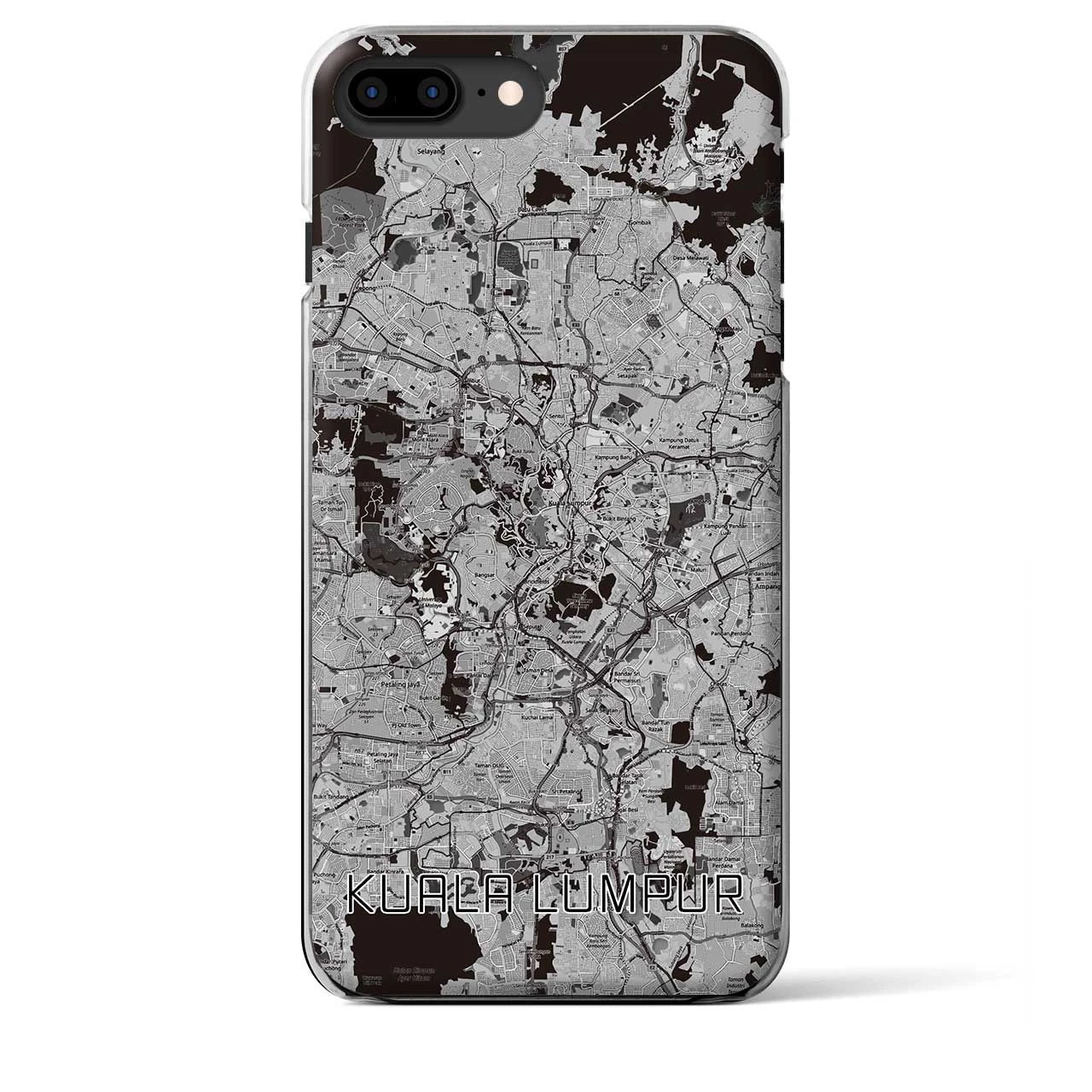 【クアラルンプール(マレーシア)】地図柄iPhoneケース(クリアタイプ)