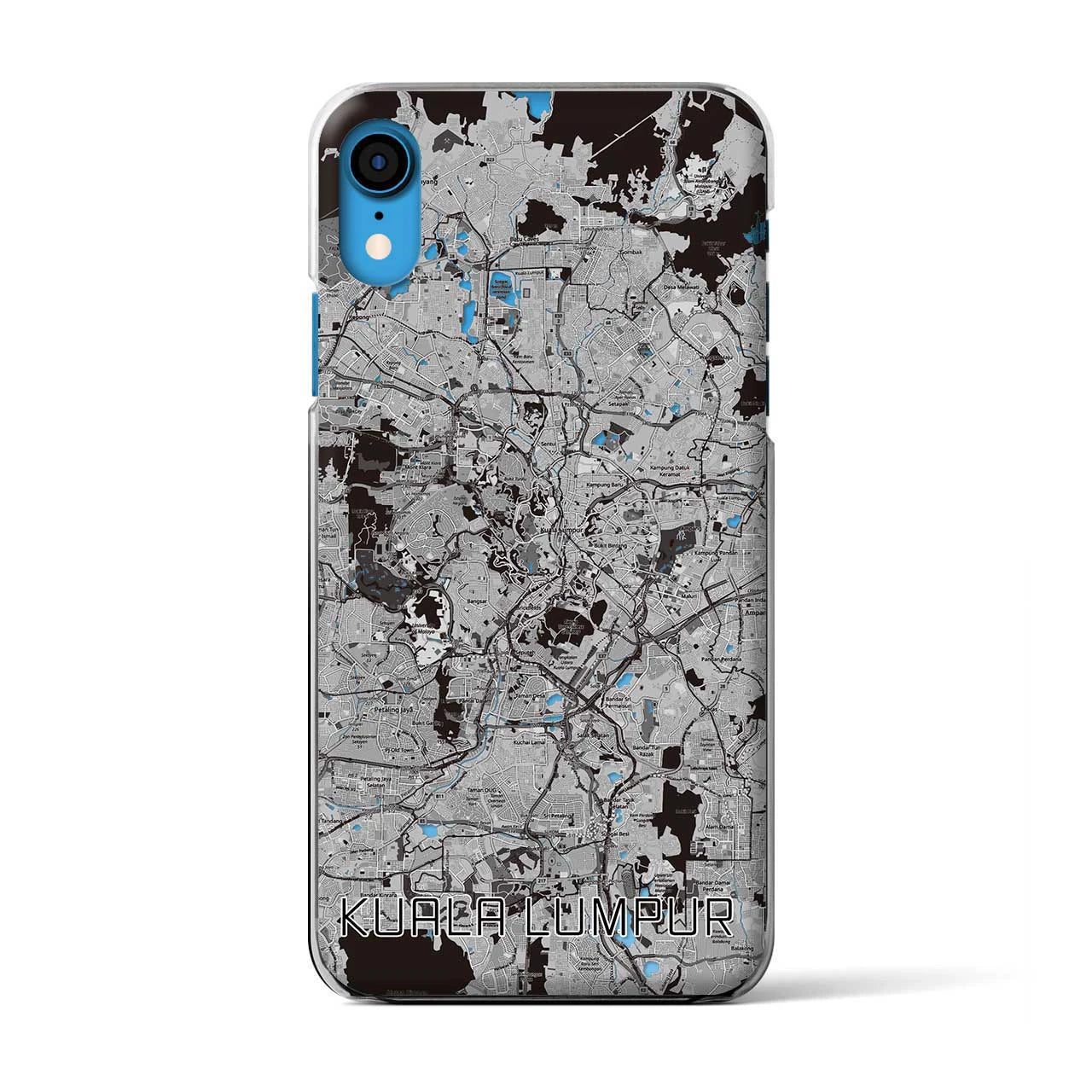 【クアラルンプール(マレーシア)】地図柄iPhoneケース(クリアタイプ)