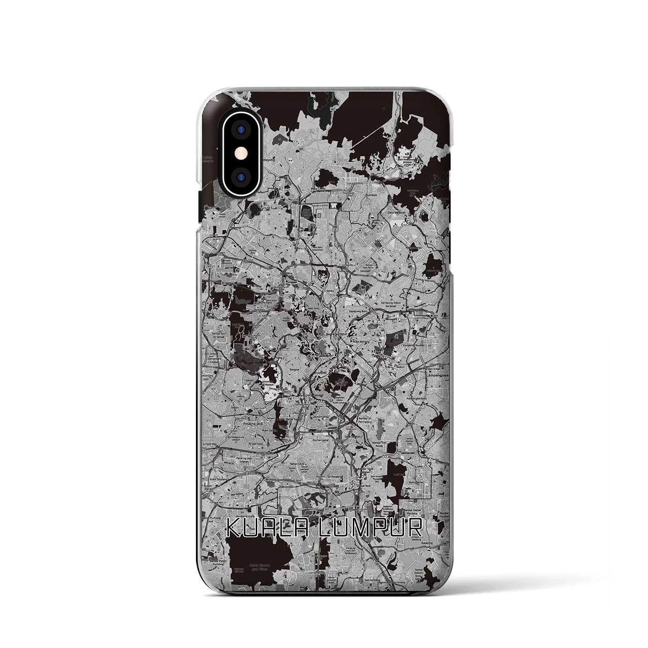 【クアラルンプール(マレーシア)】地図柄iPhoneケース(クリアタイプ)