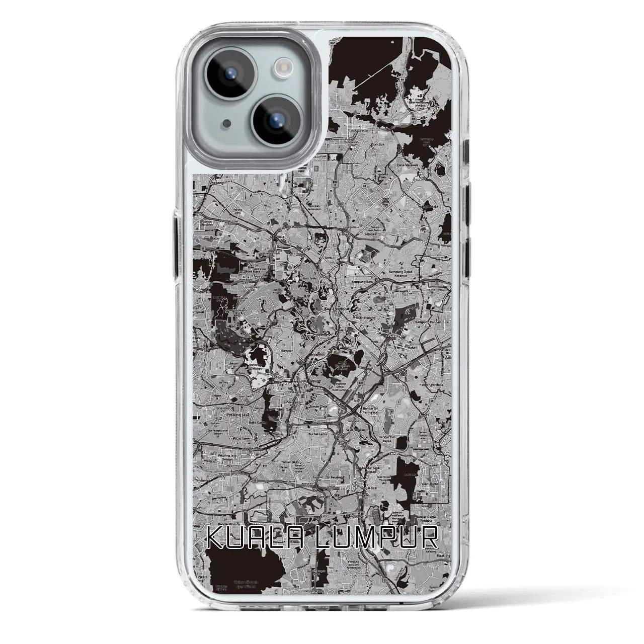 【クアラルンプール(マレーシア)】地図柄iPhoneケース(MagSafeタイプ)