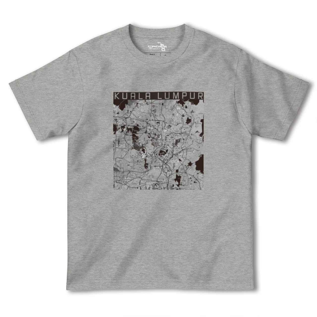 【クアラルンプール(マレーシア)】地図柄ヘビーウェイトTシャツ