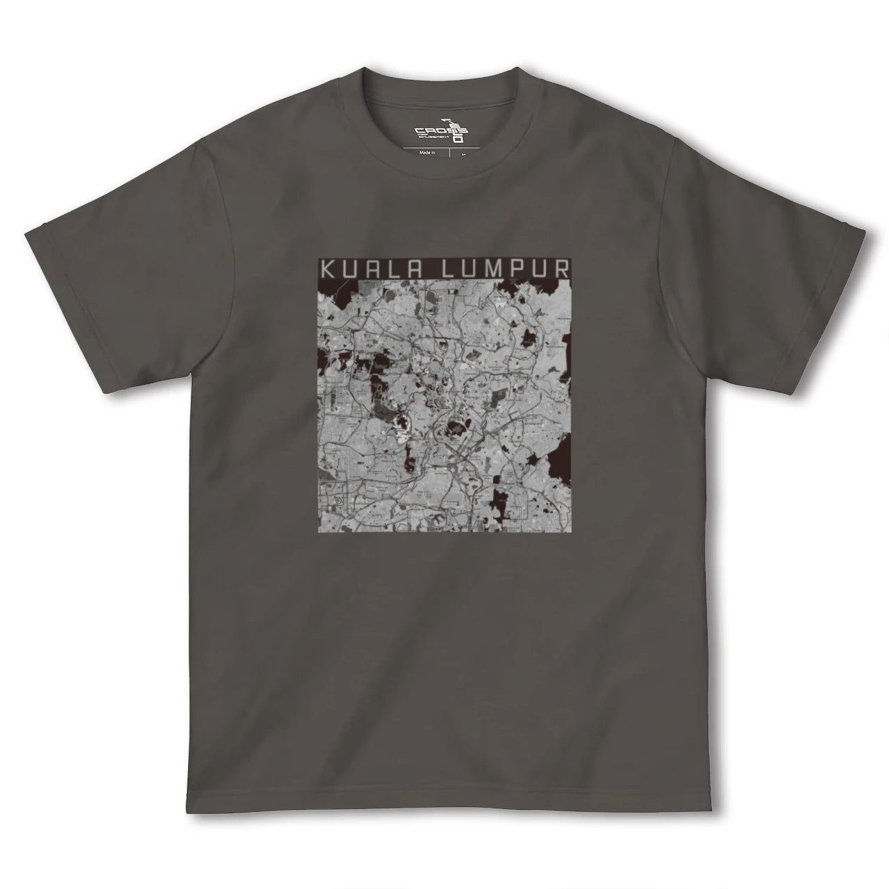 【クアラルンプール(マレーシア)】地図柄ヘビーウェイトTシャツ