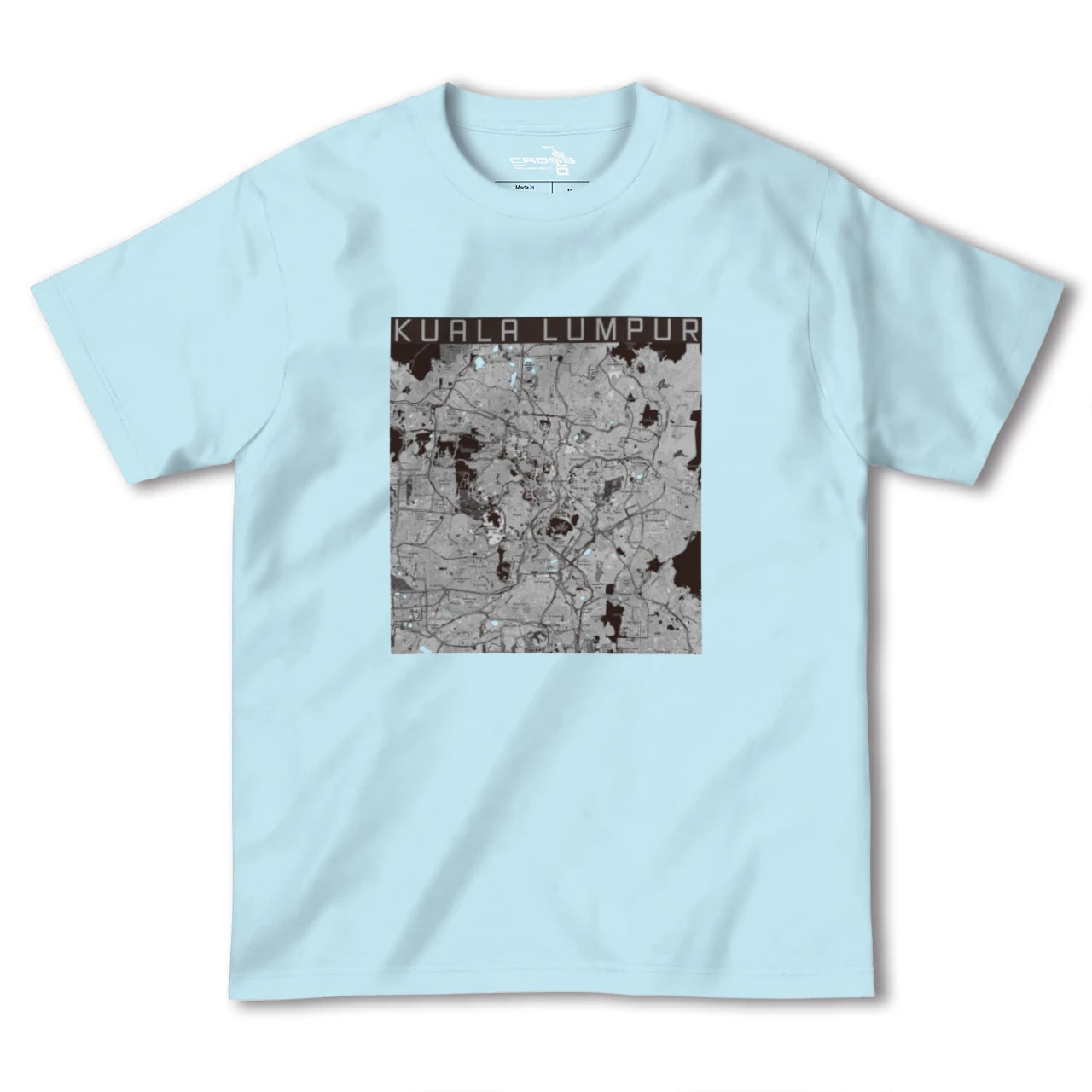 【クアラルンプール(マレーシア)】地図柄ヘビーウェイトTシャツ