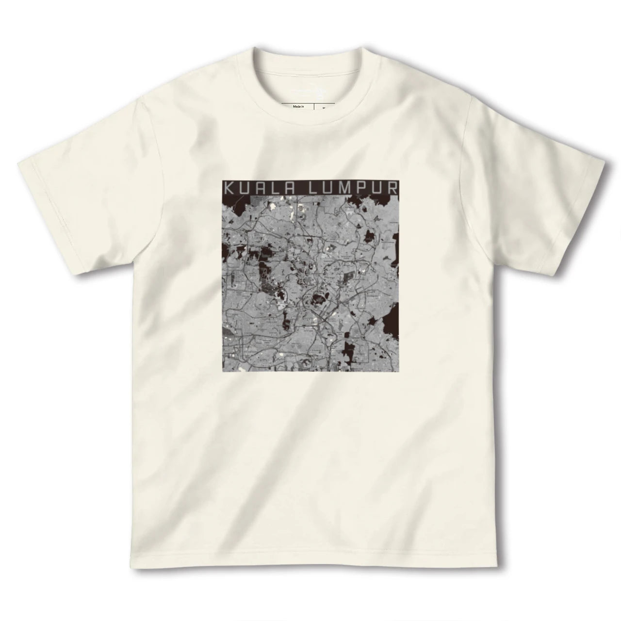【クアラルンプール(マレーシア)】地図柄ヘビーウェイトTシャツ