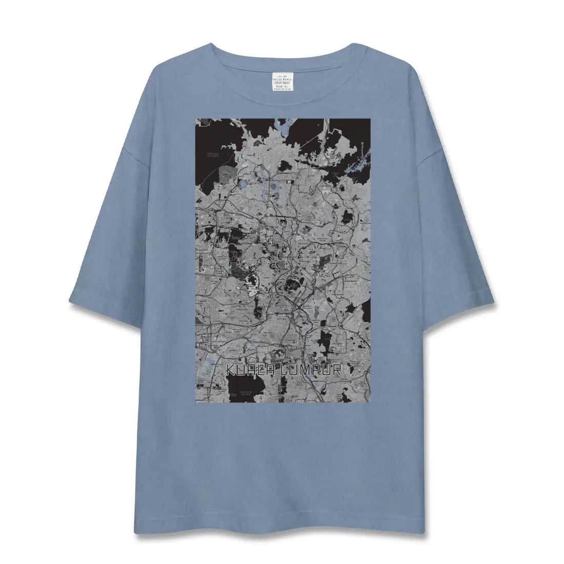 【クアラルンプール(マレーシア)】地図柄ビッグシルエットTシャツ
