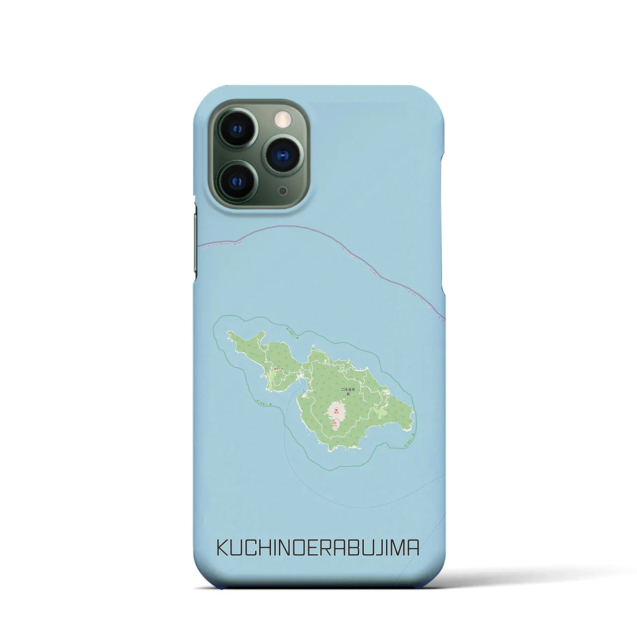 【口永良部島(鹿児島県)】地図柄iPhoneケース(バックカバータイプ)