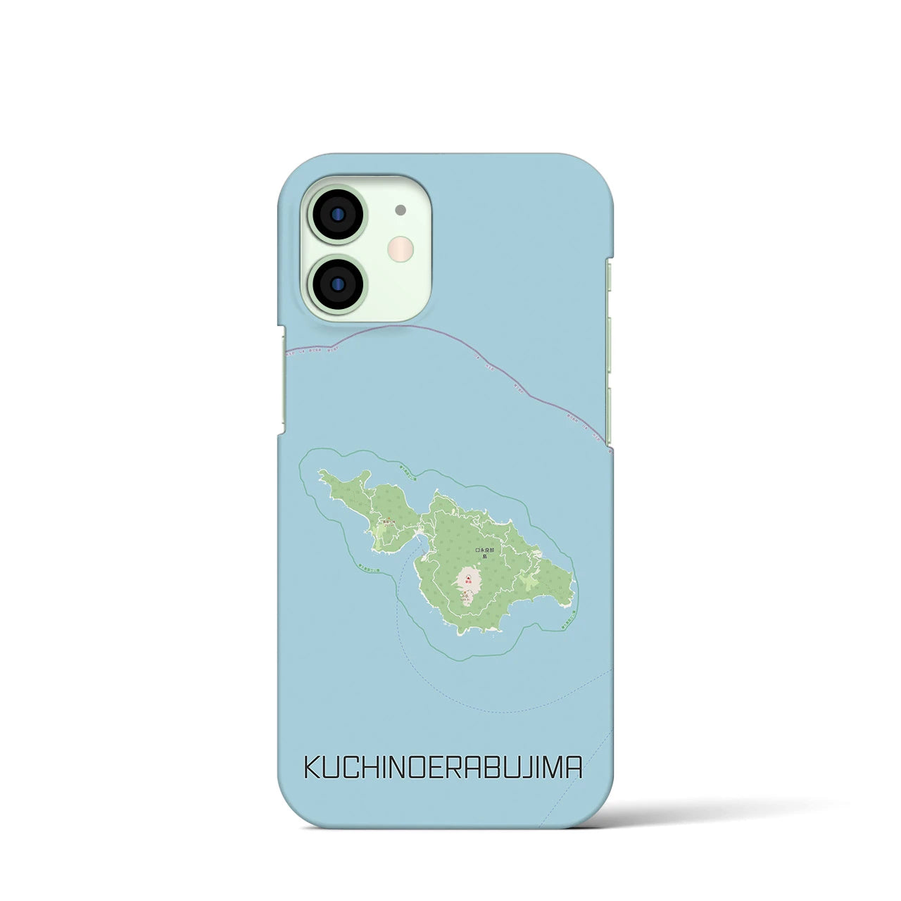 【口永良部島(鹿児島県)】地図柄iPhoneケース(バックカバータイプ)