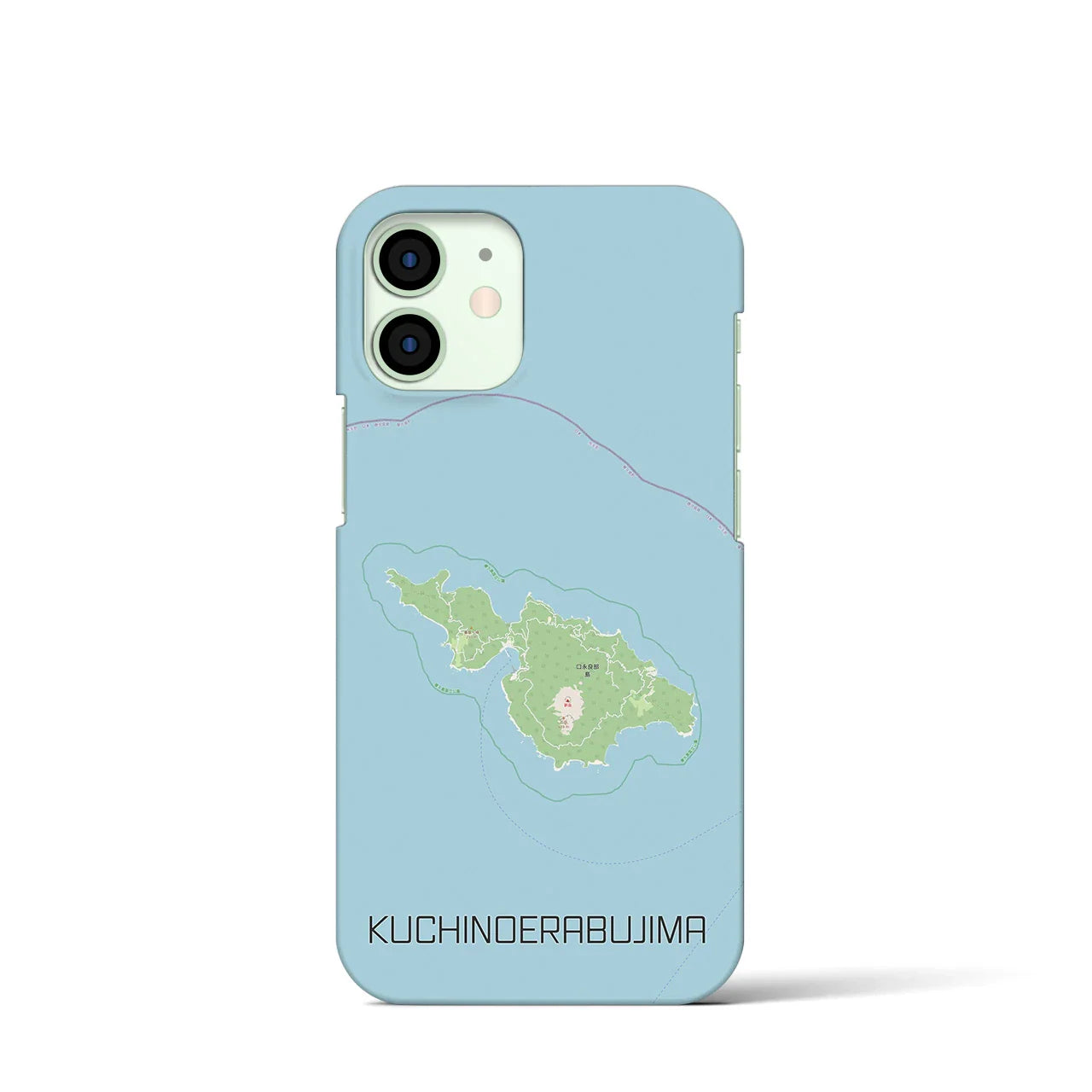 【口永良部島(鹿児島県)】地図柄iPhoneケース(バックカバータイプ)