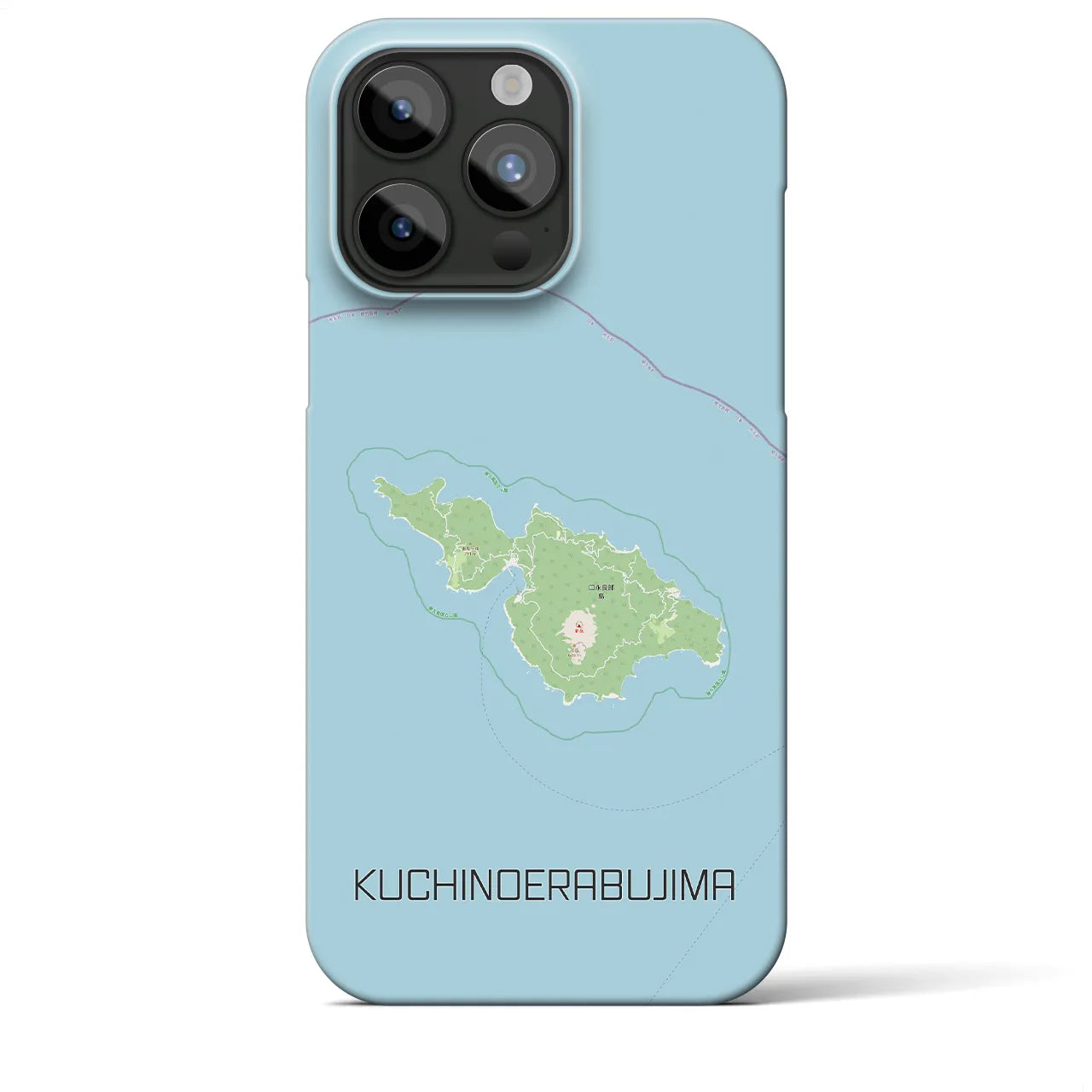 【口永良部島(鹿児島県)】地図柄iPhoneケース(バックカバータイプ)