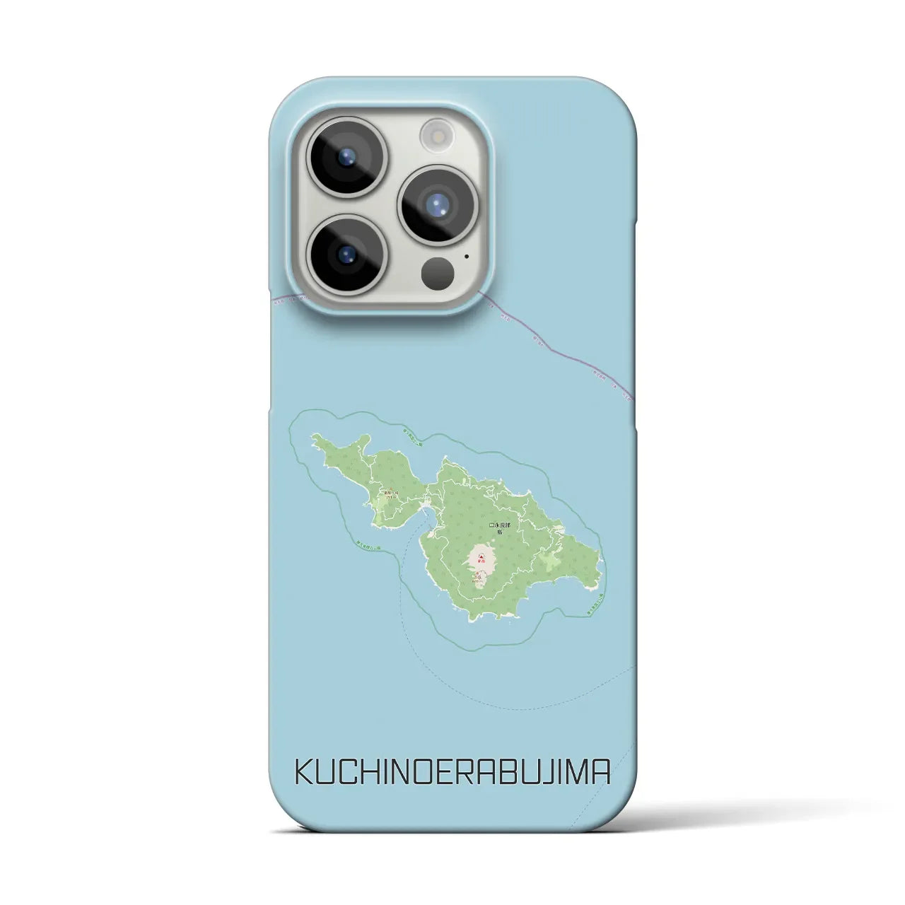 【口永良部島(鹿児島県)】地図柄iPhoneケース(バックカバータイプ)