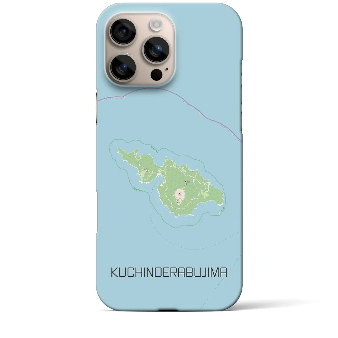 【口永良部島(鹿児島県)】地図柄iPhoneケース(バックカバータイプ)