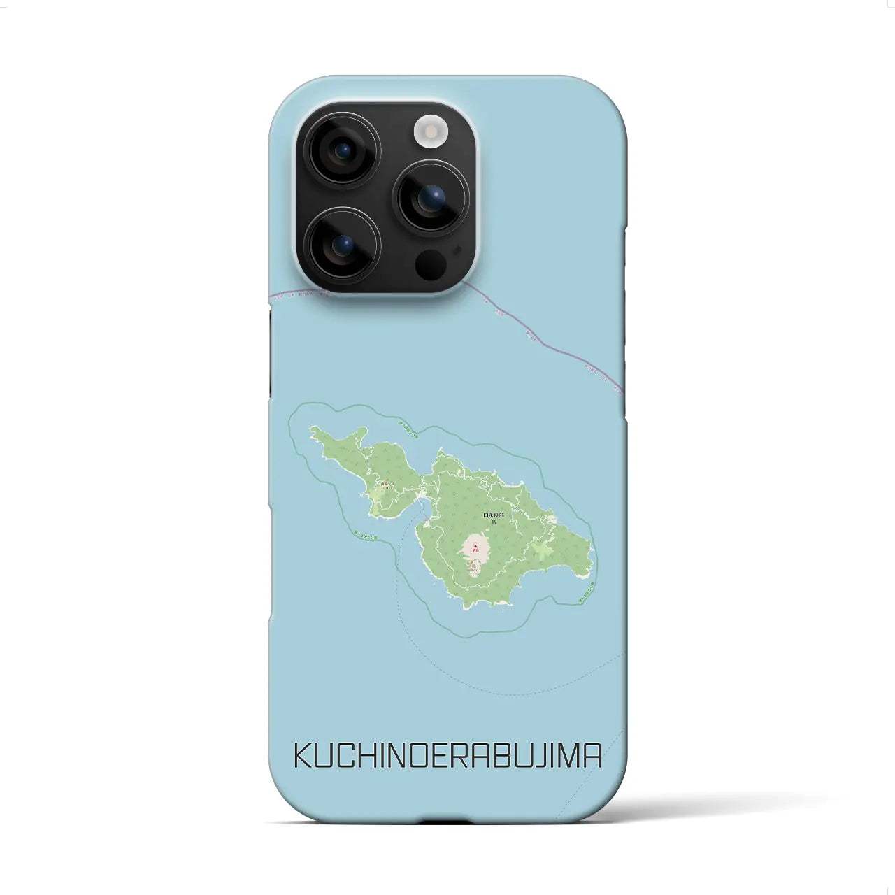 【口永良部島(鹿児島県)】地図柄iPhoneケース(バックカバータイプ)