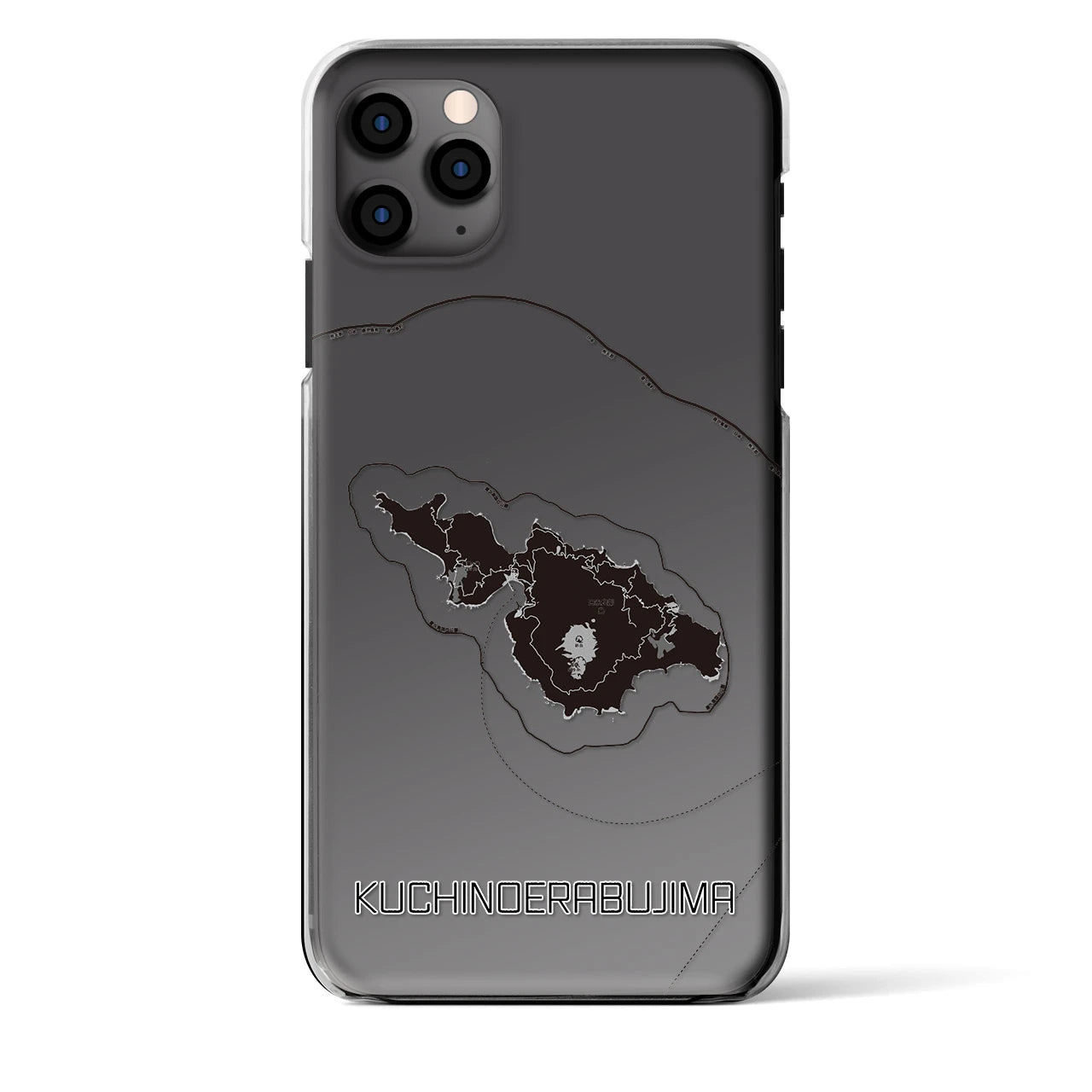 【口永良部島(鹿児島県)】地図柄iPhoneケース(クリアタイプ)